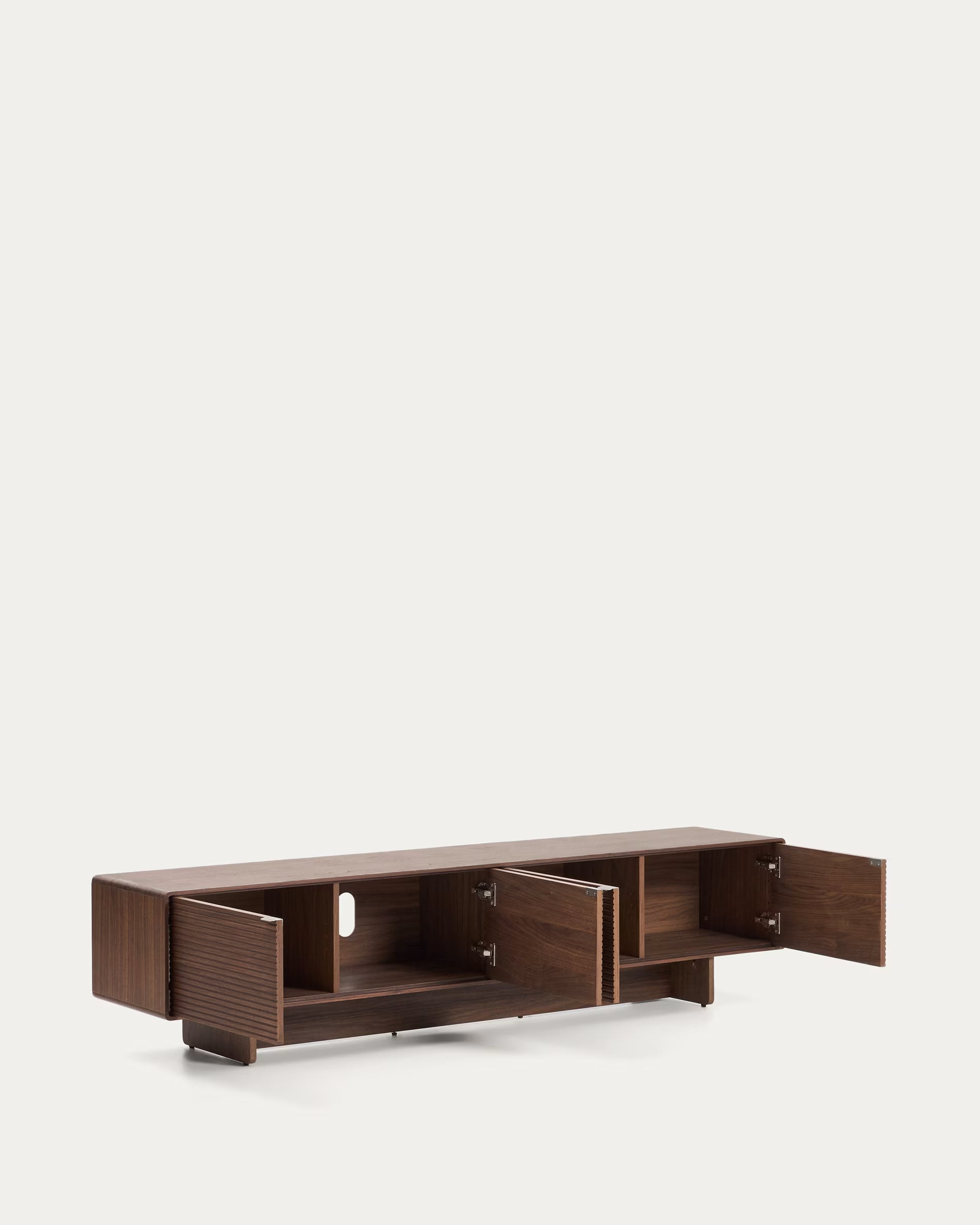 RTV-Sideboard NORLEN dunkelbraun Nussbaumfurnier
