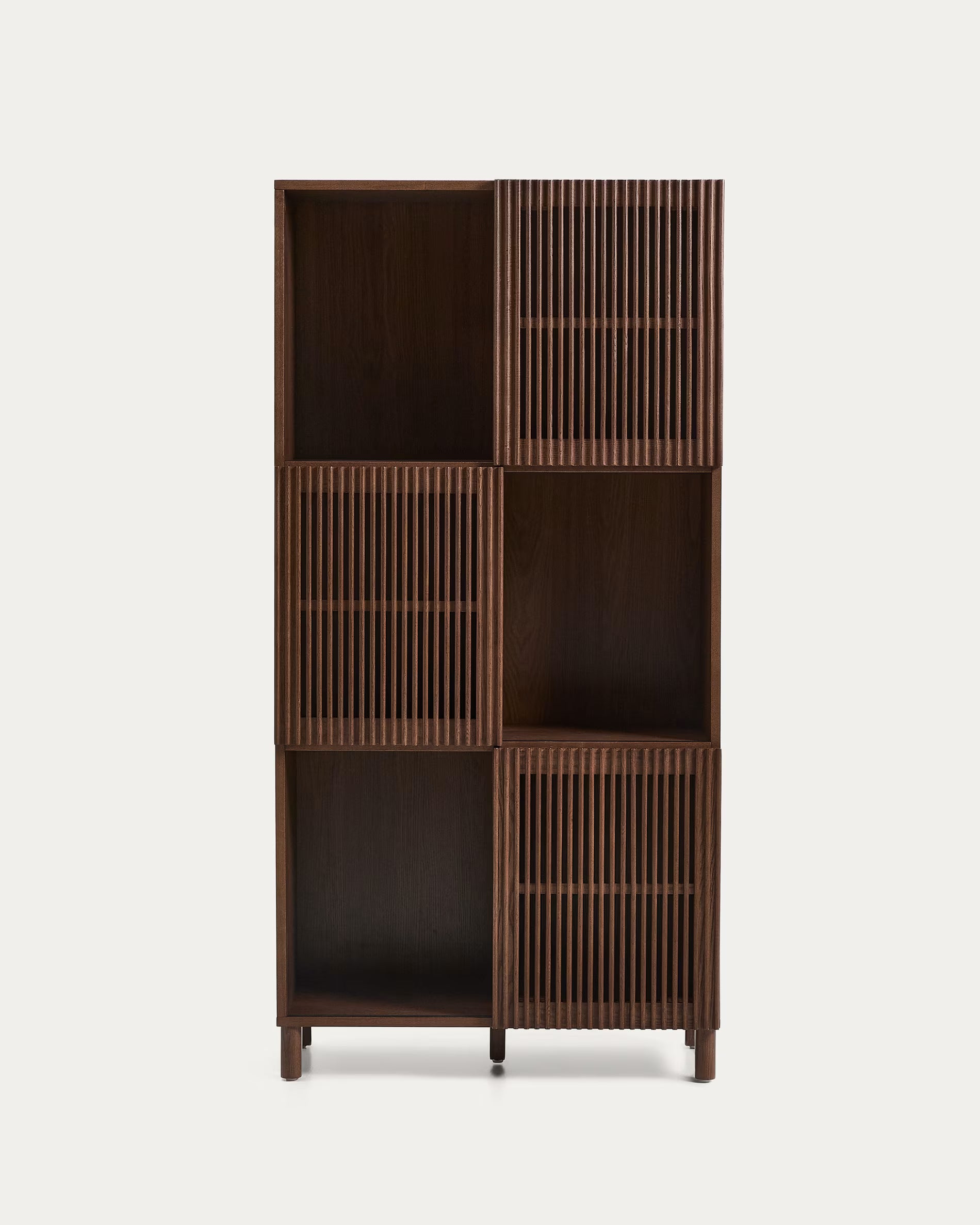 BEYLA Shelf dark brown ash wood