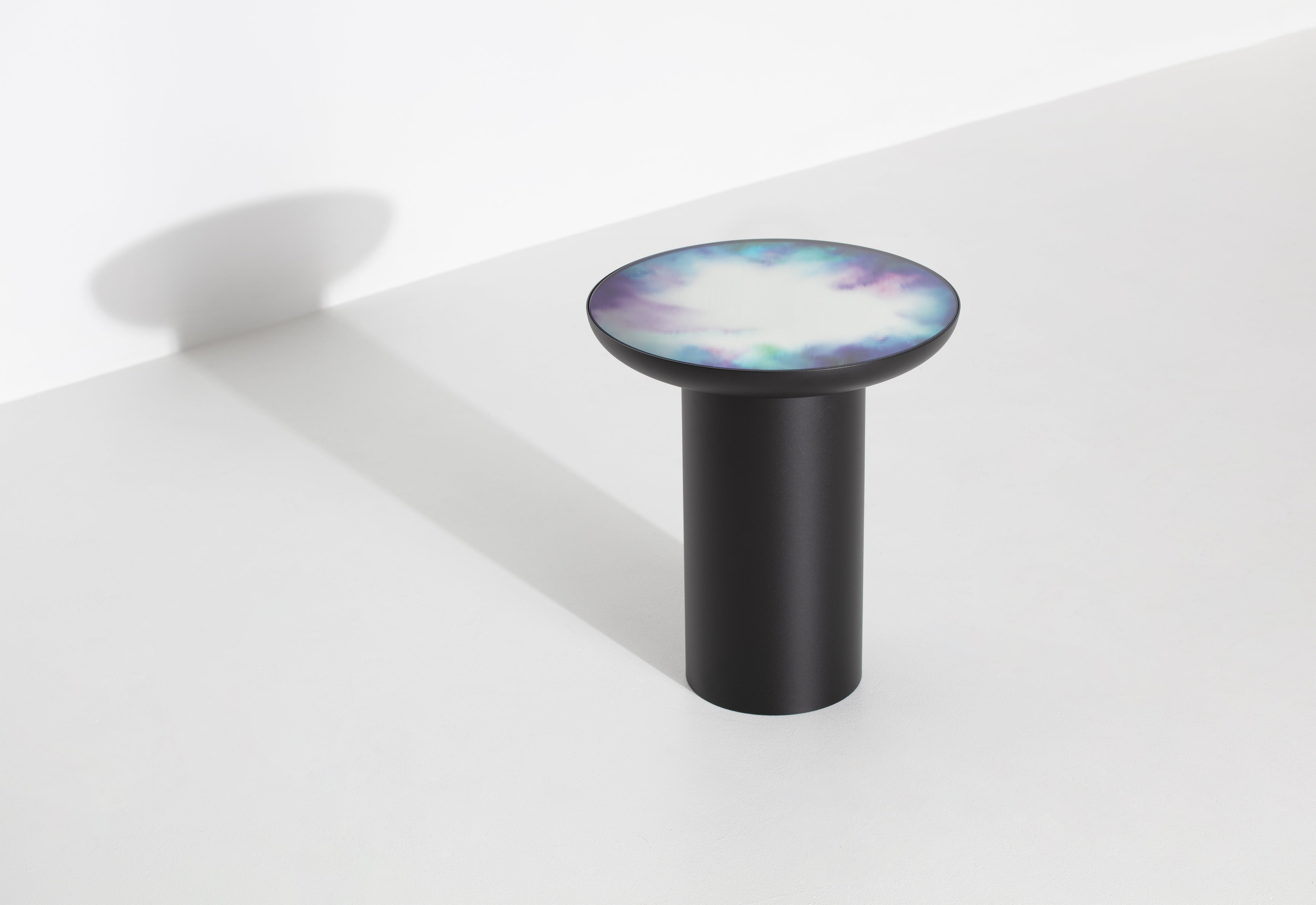 Zijtafel FRANCIS zwart met spiegelblad