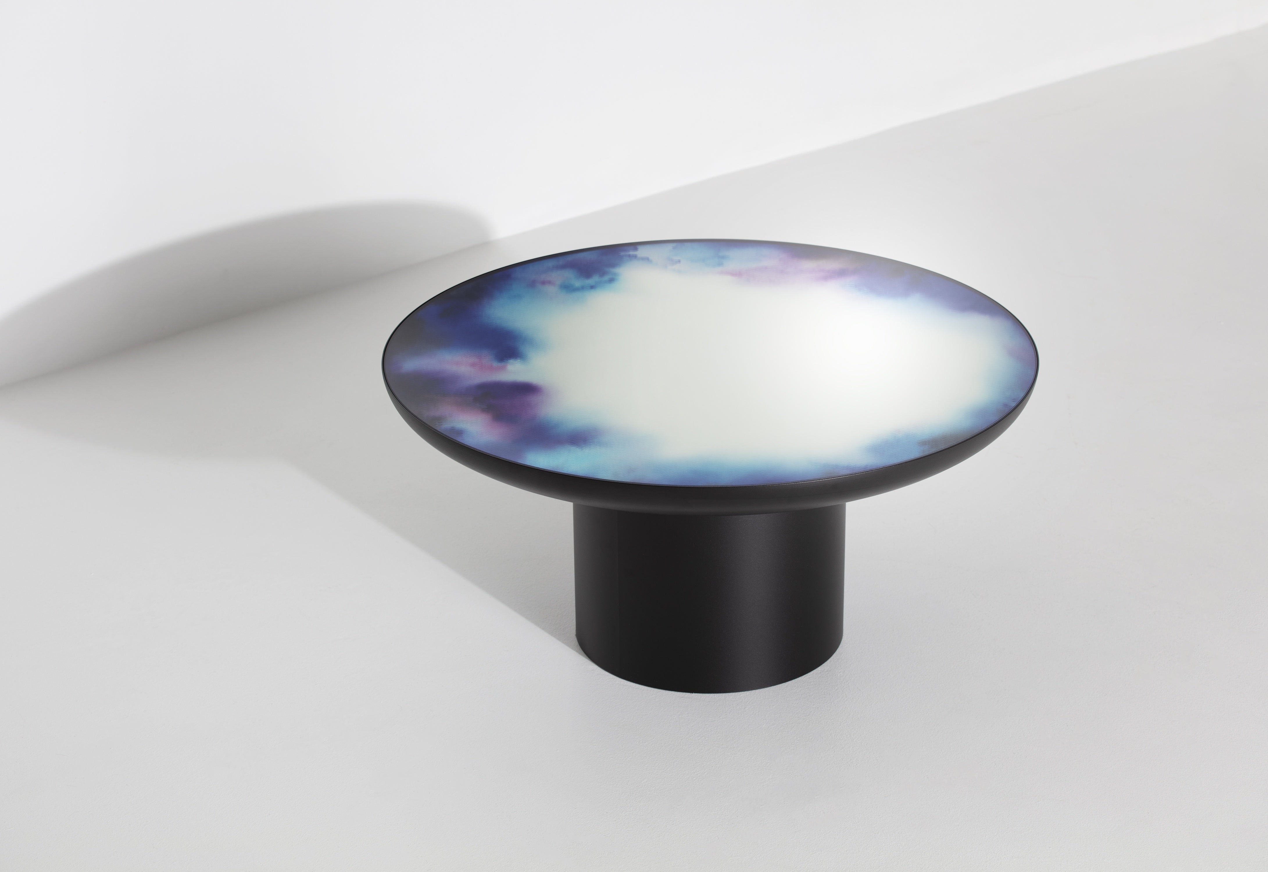 Koffietafel FRANCIS zwart met een spiegelblad