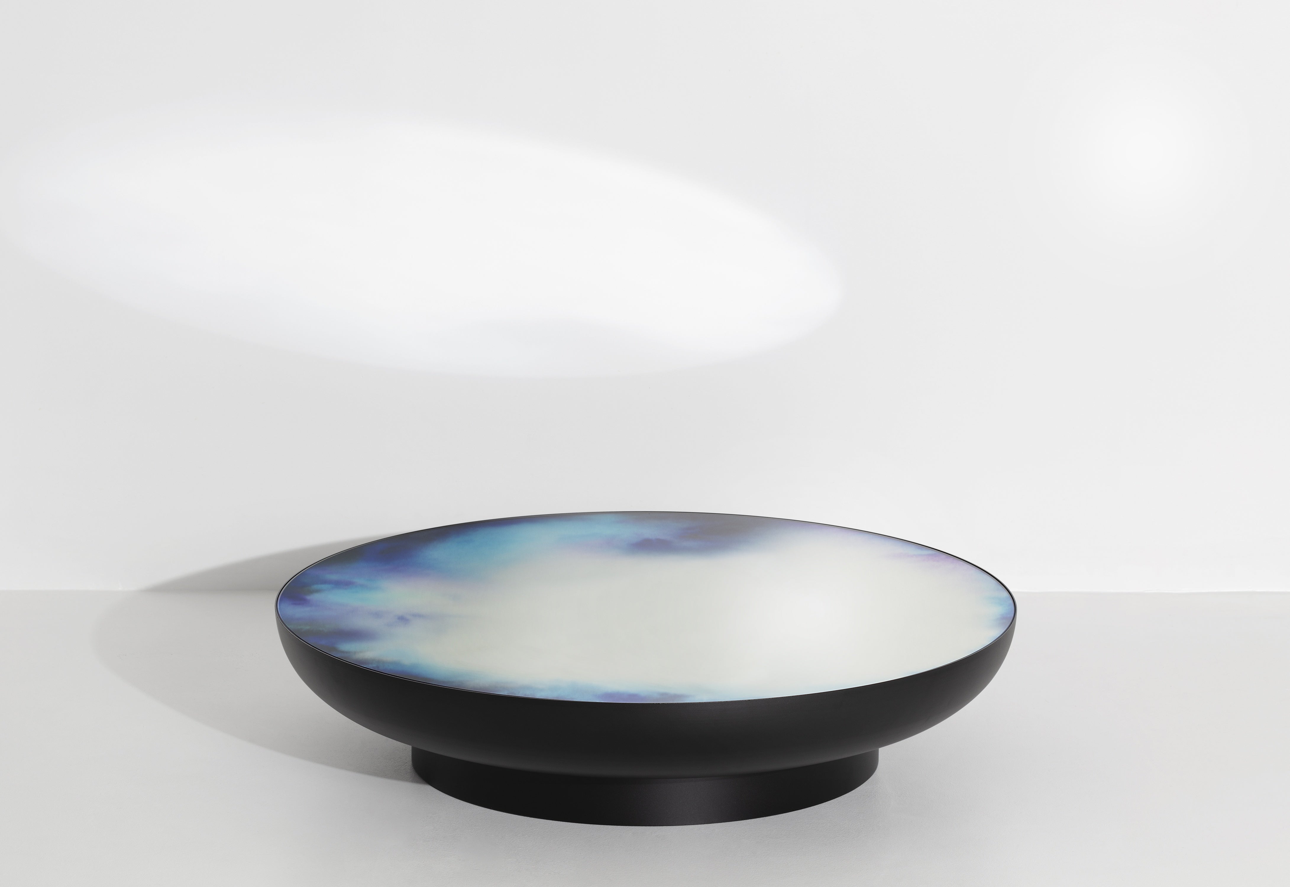 Koffietafel FRANCIS zwart met een spiegelblad