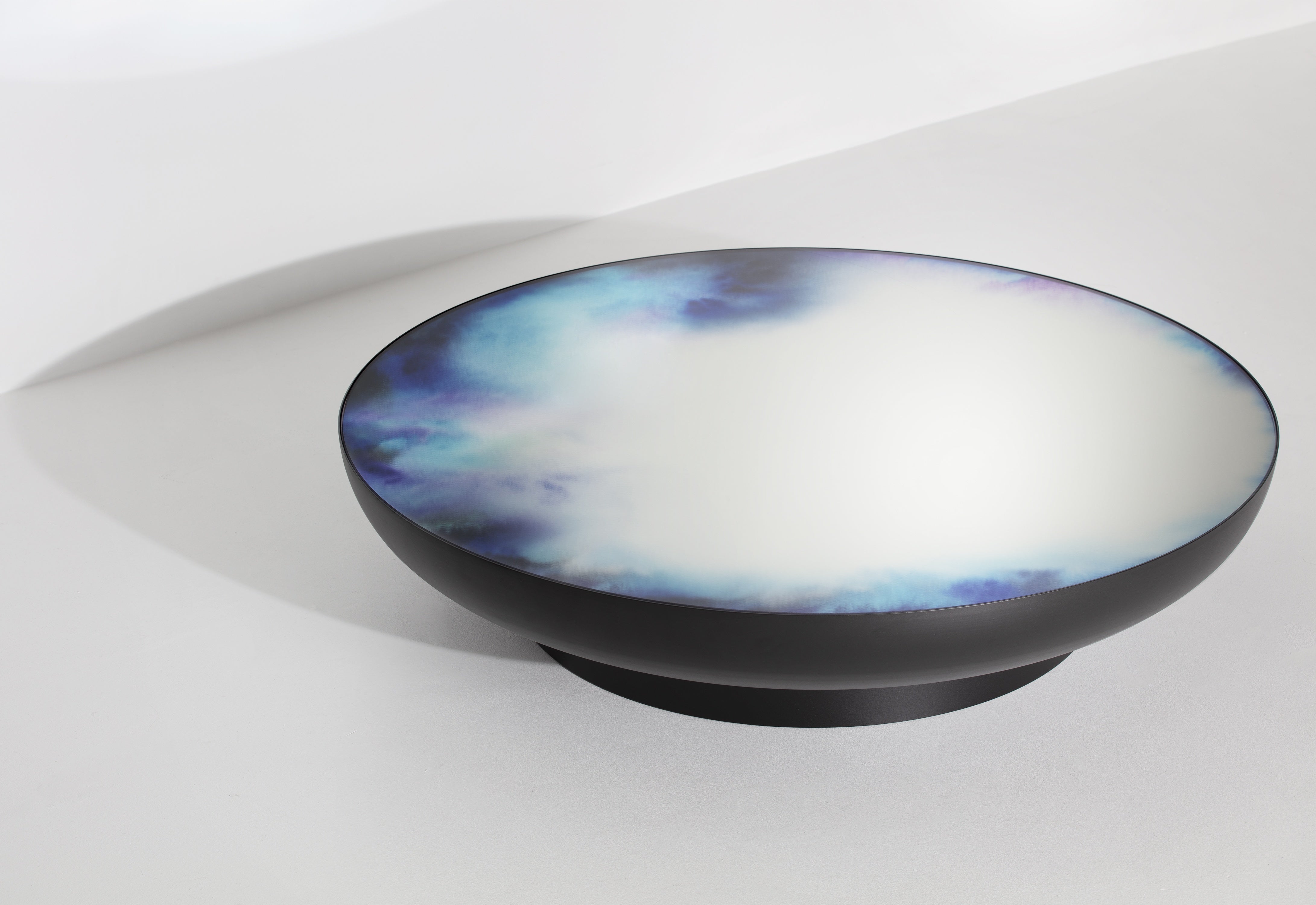 Koffietafel FRANCIS zwart met een spiegelblad