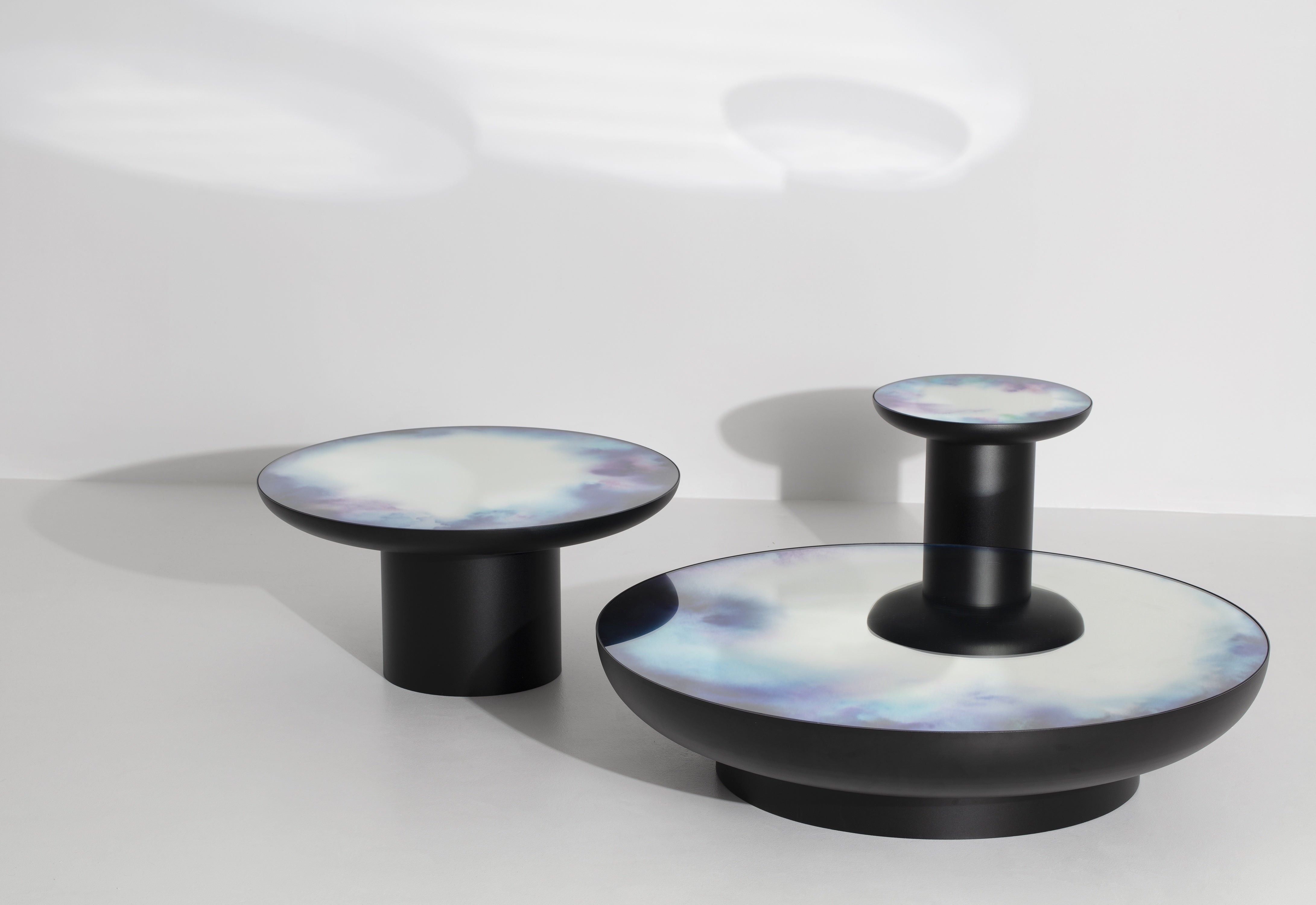 Zijtafel FRANCIS zwart met spiegelblad
