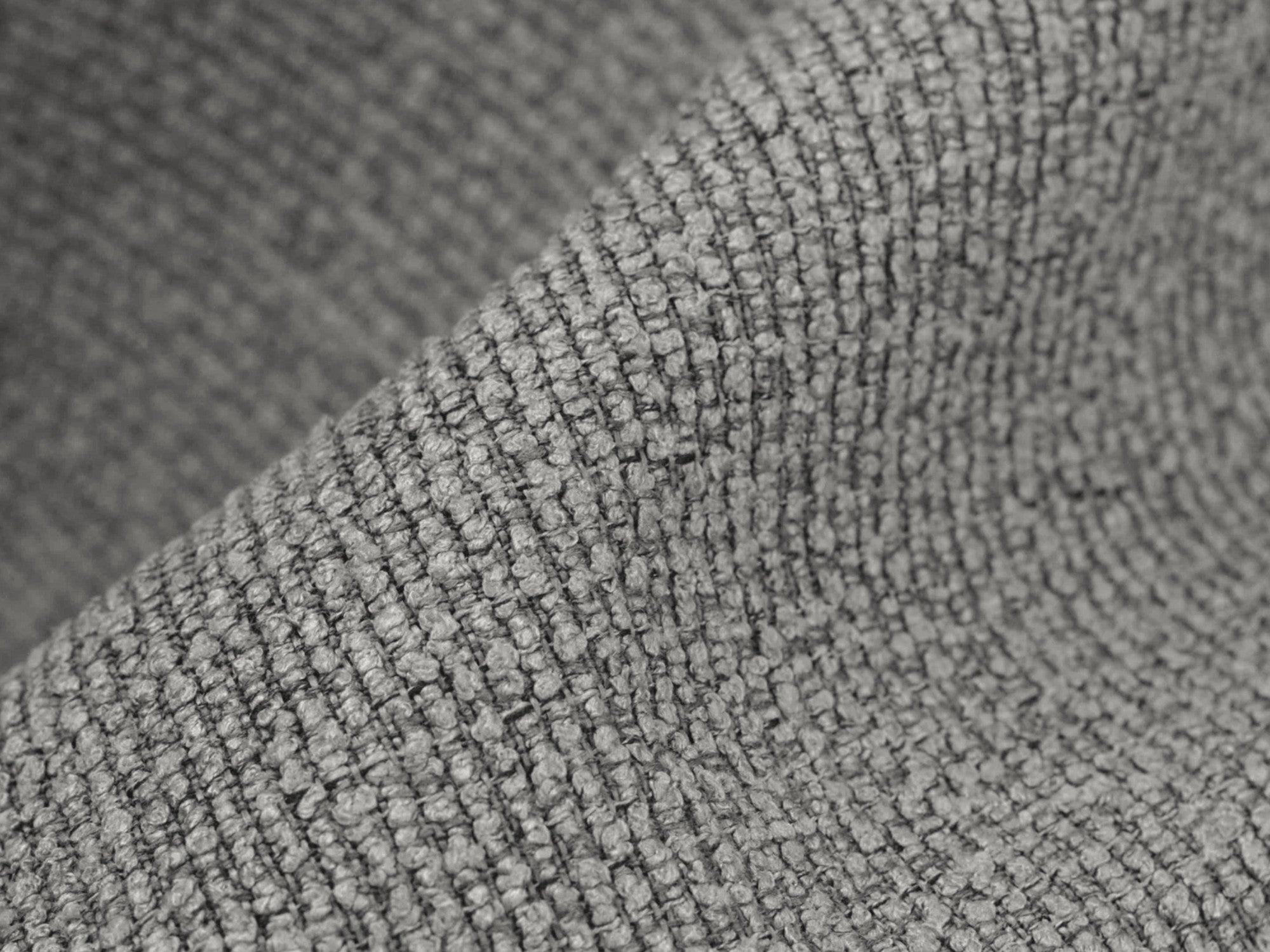 MAIA Chair in Light Gray Boucle with Black Oak Base