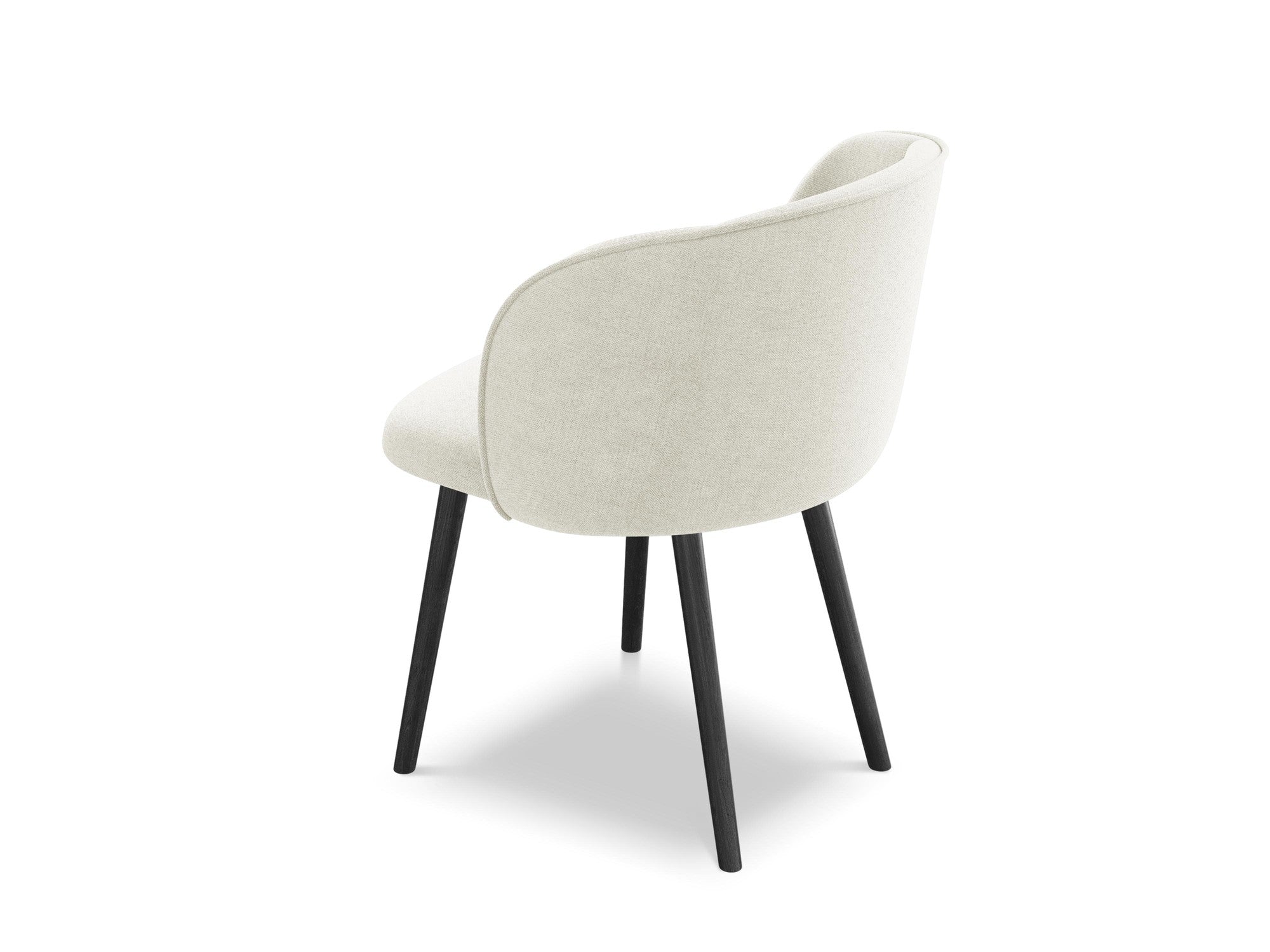 Stuhl MAIA beige mit schwarzem Eichenfuß