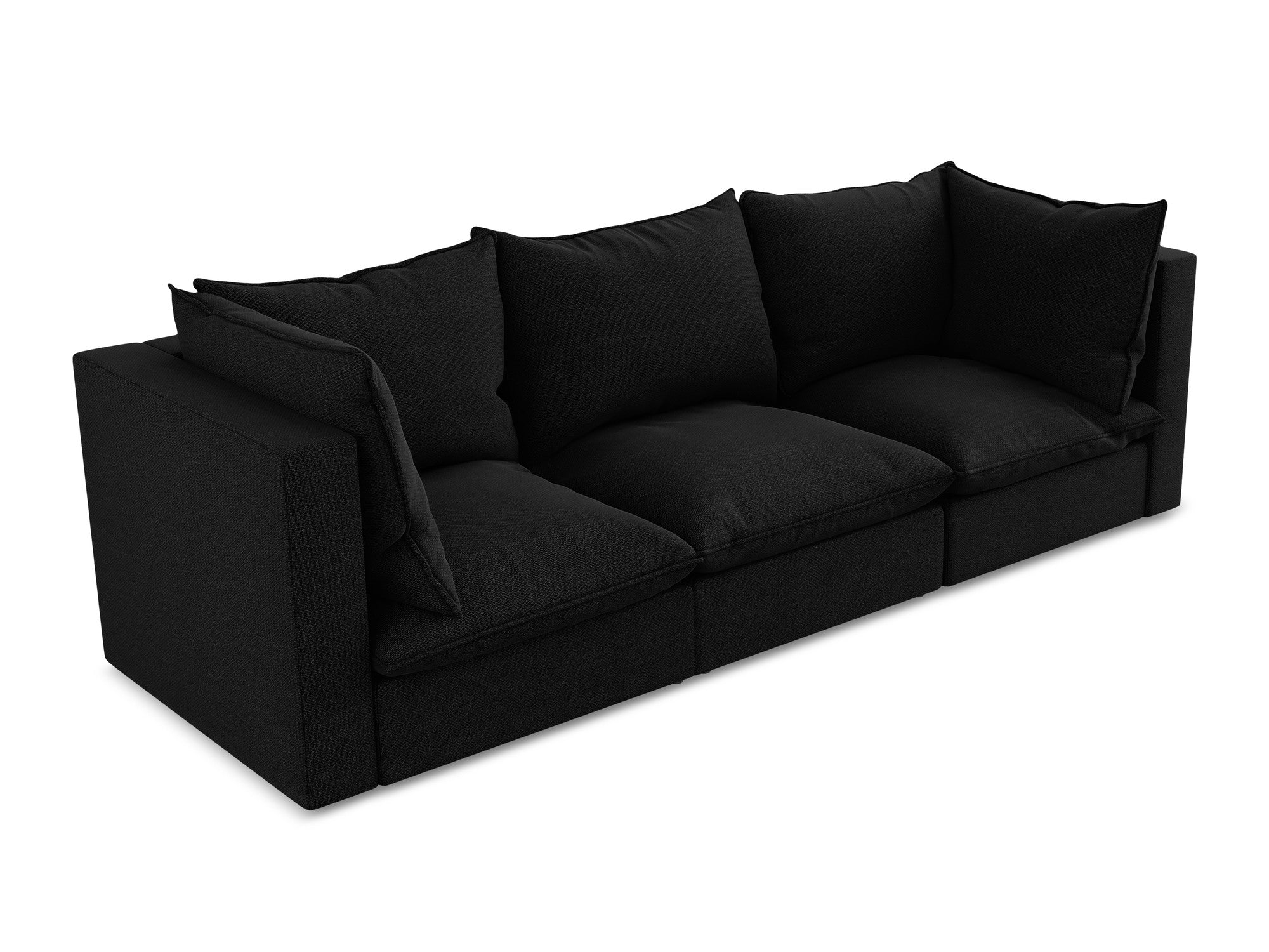 Sofa 3-zits MANAO zwart boucle