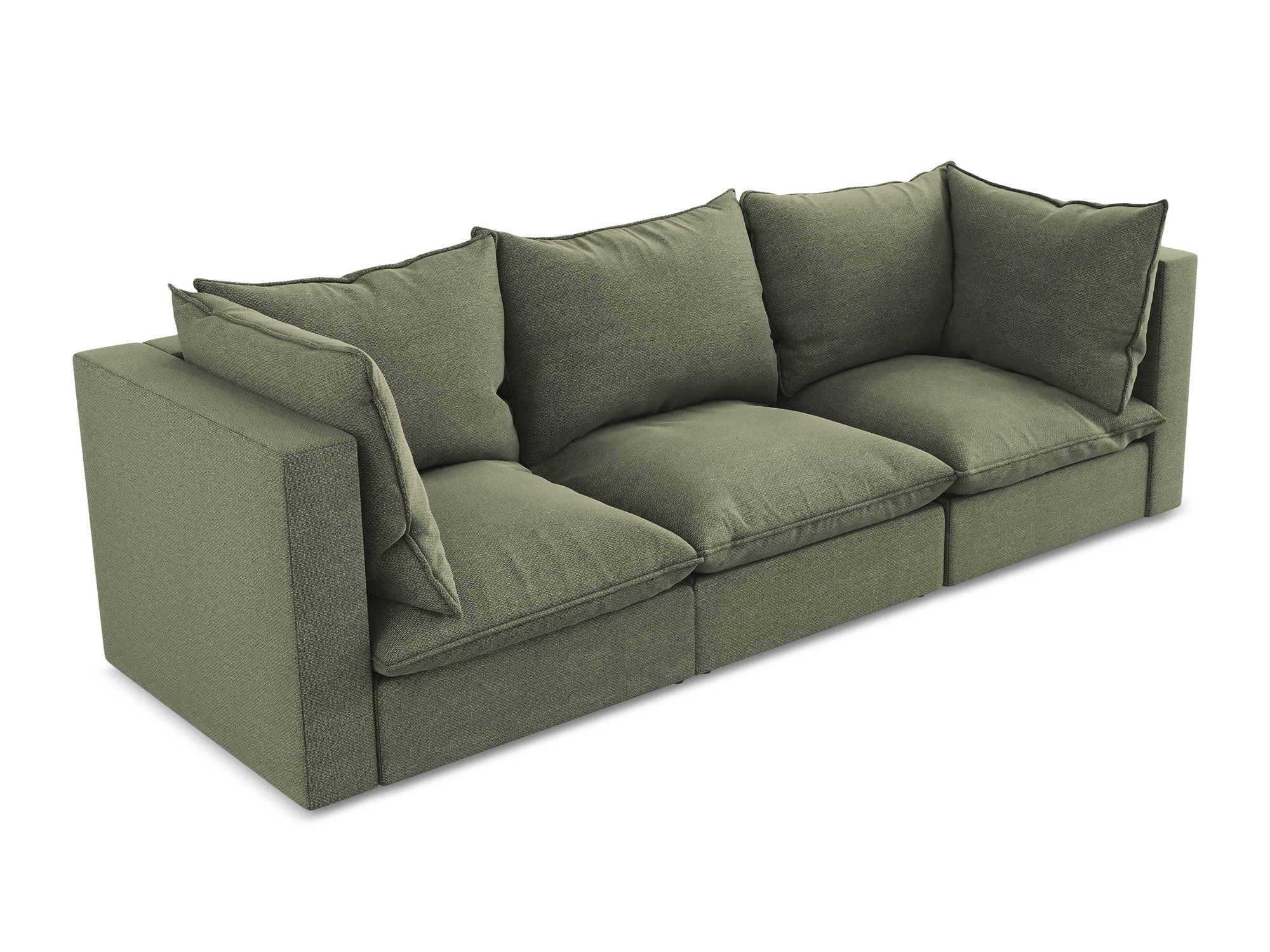 Sofa 3-zits MANAO olijfgroene boucle