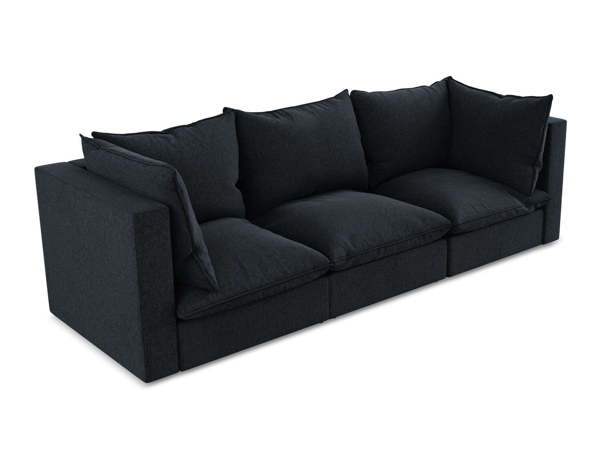 Velvet 3-Seater Sofa MANAO Royal Blue