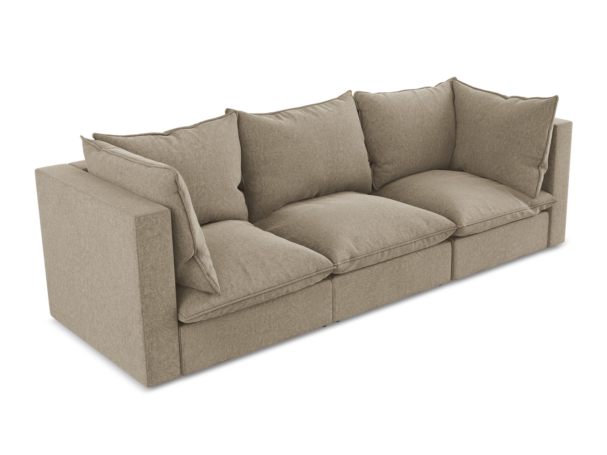 Sofa van fluweel 3-zits MANAO beige