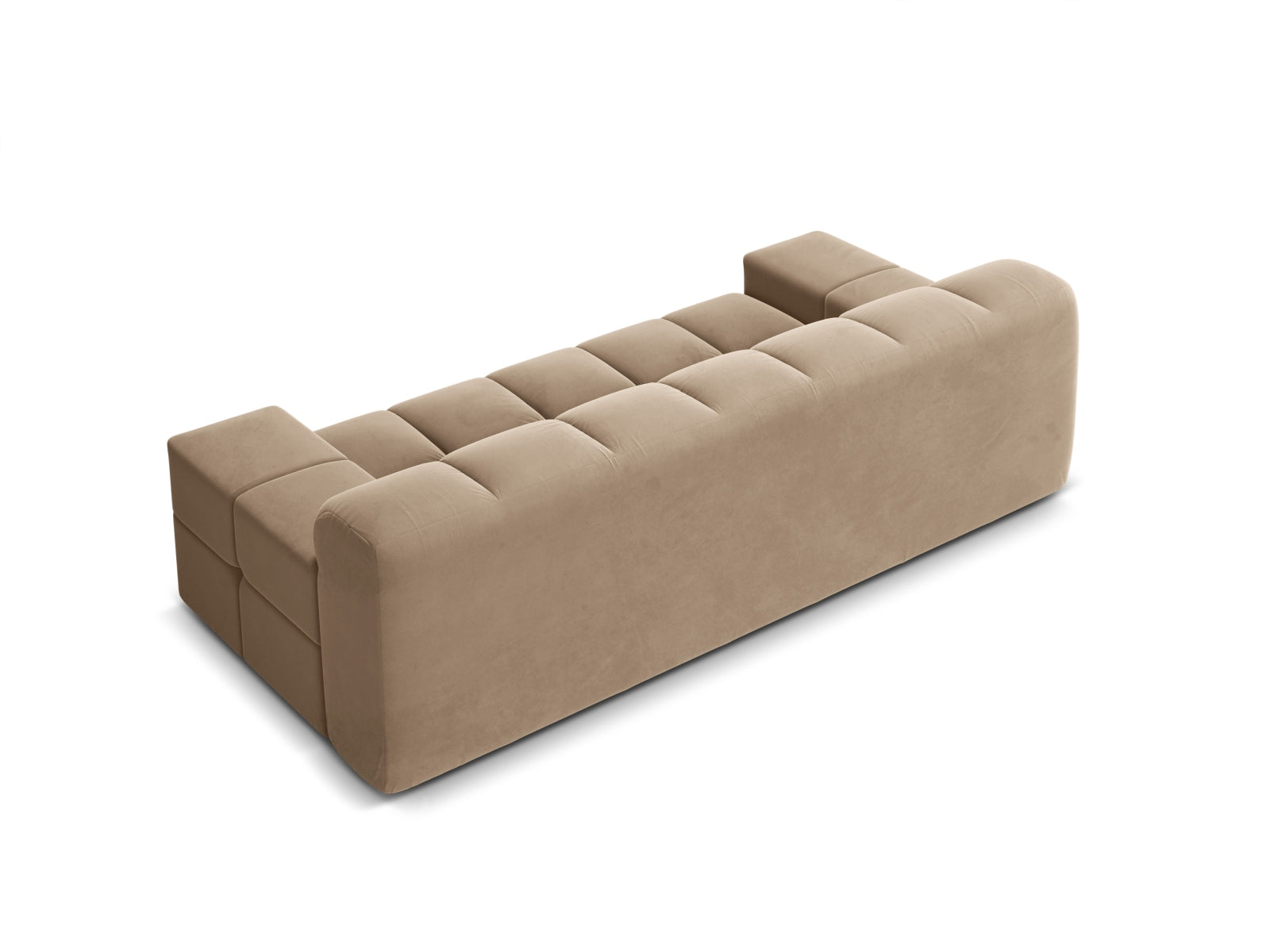 AGAVE beige velvet 2-seater sofa