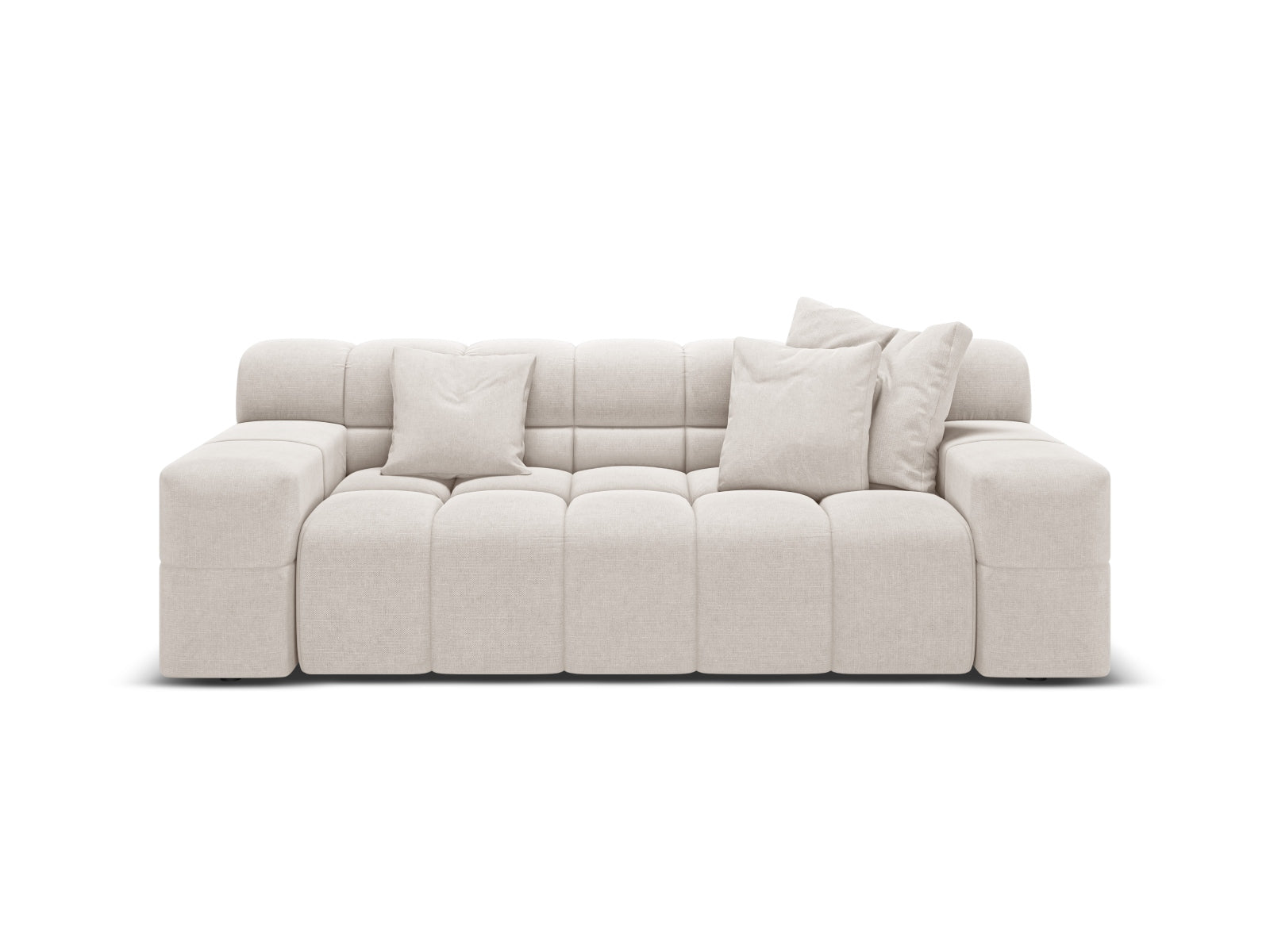 Sofa 2-zits AGAVE lichtbeige chenille