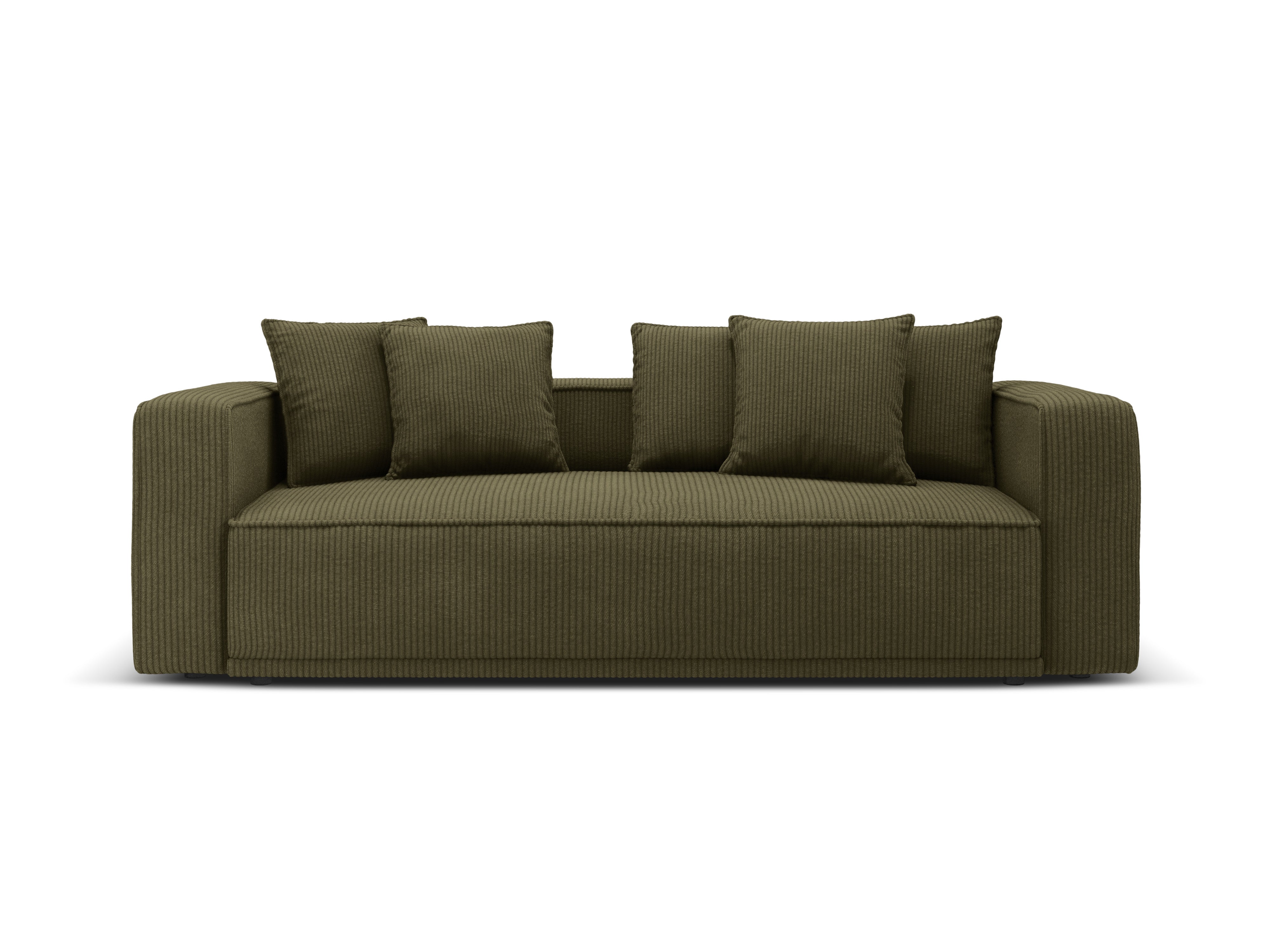 RIBES Sofa with Sleeping Function Green Corduroy
