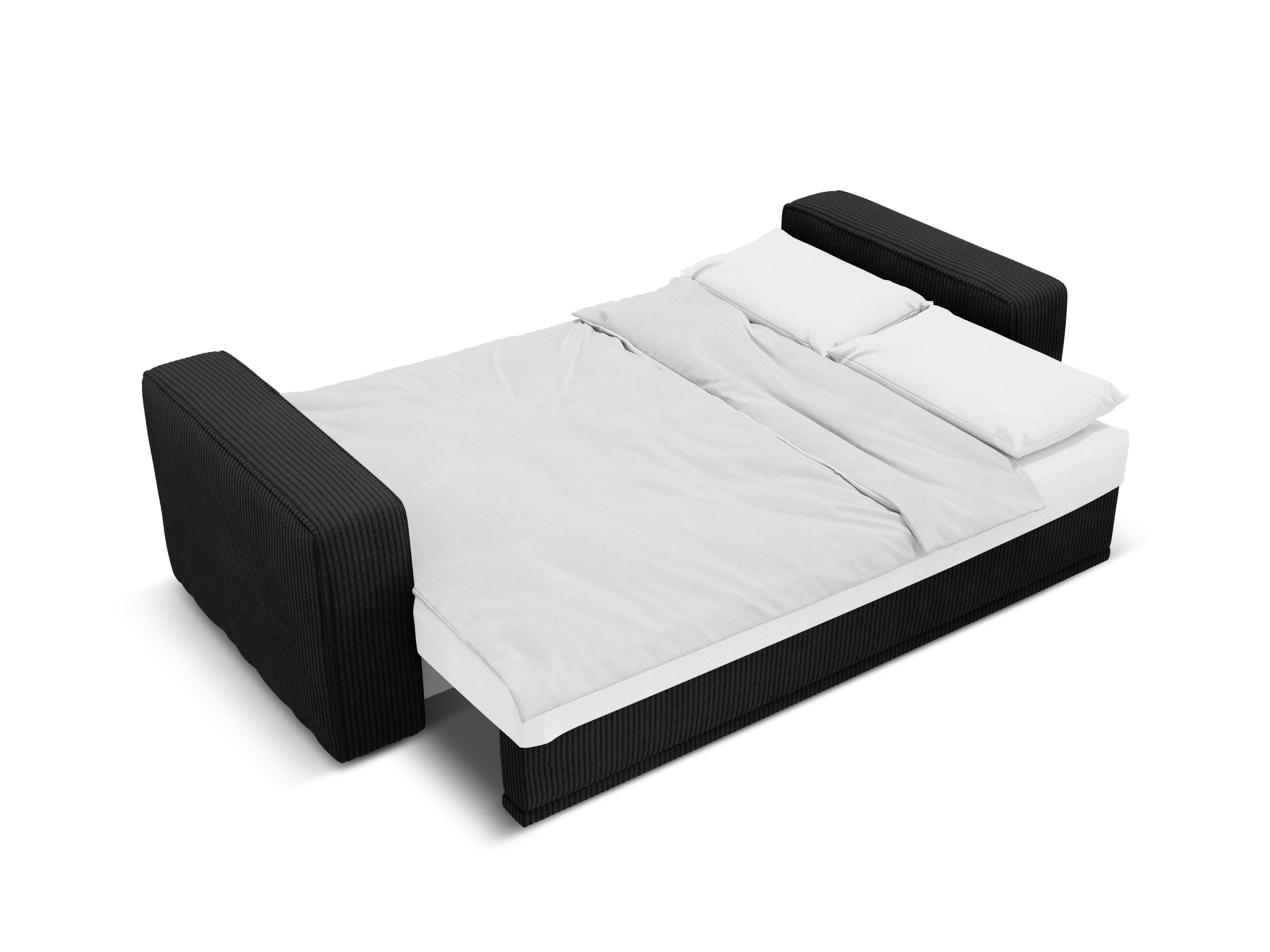 Sofa met slaapfunctie RIBES zwart fluweel