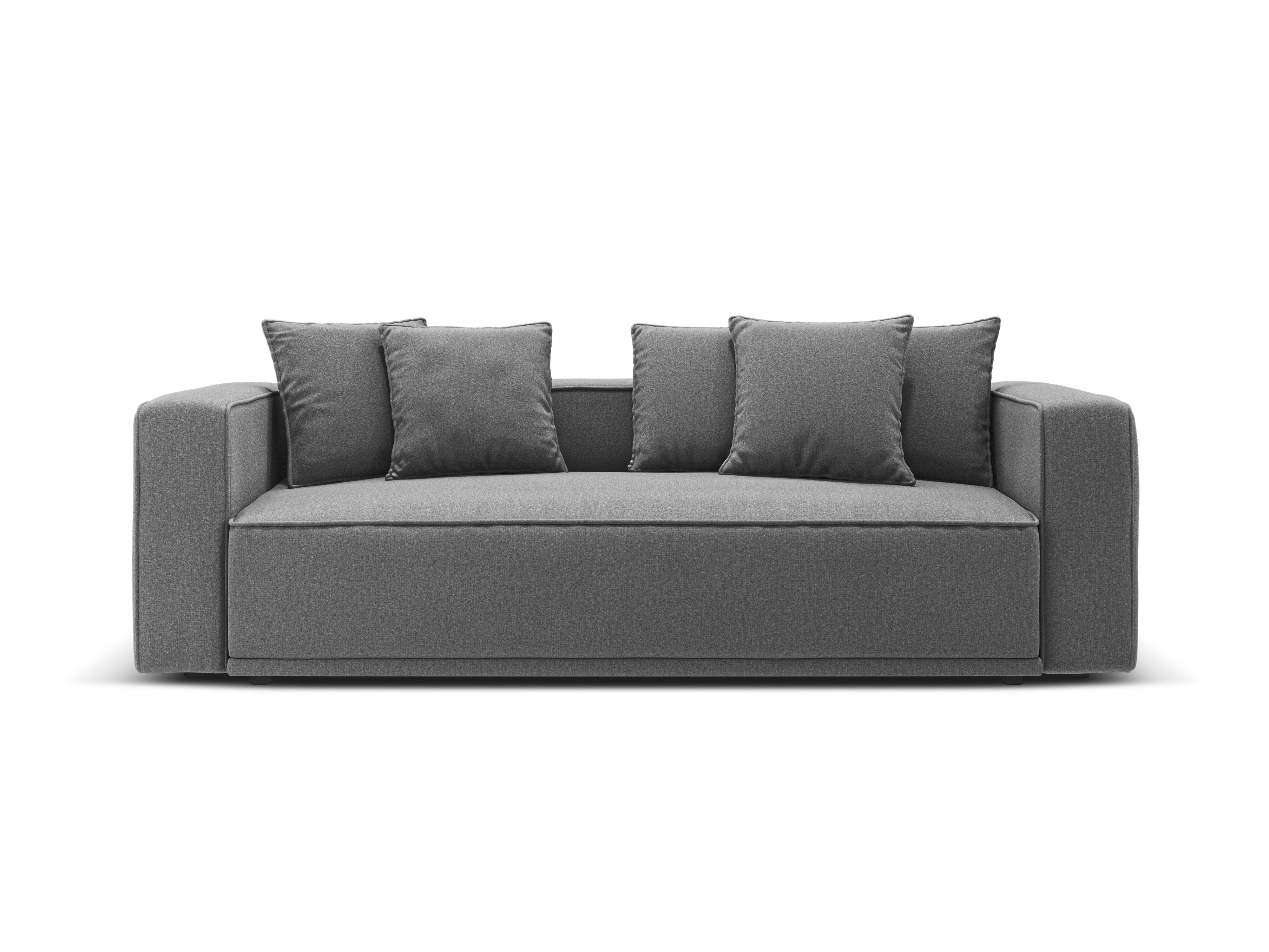 Sofa met slaapfunctie RIBES grijs chenille