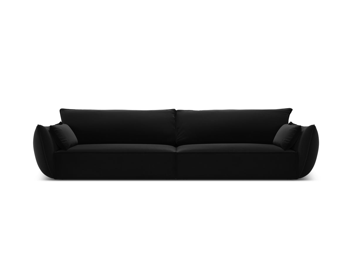 Sofa van fluweel voor 4 personen VANDA zwart