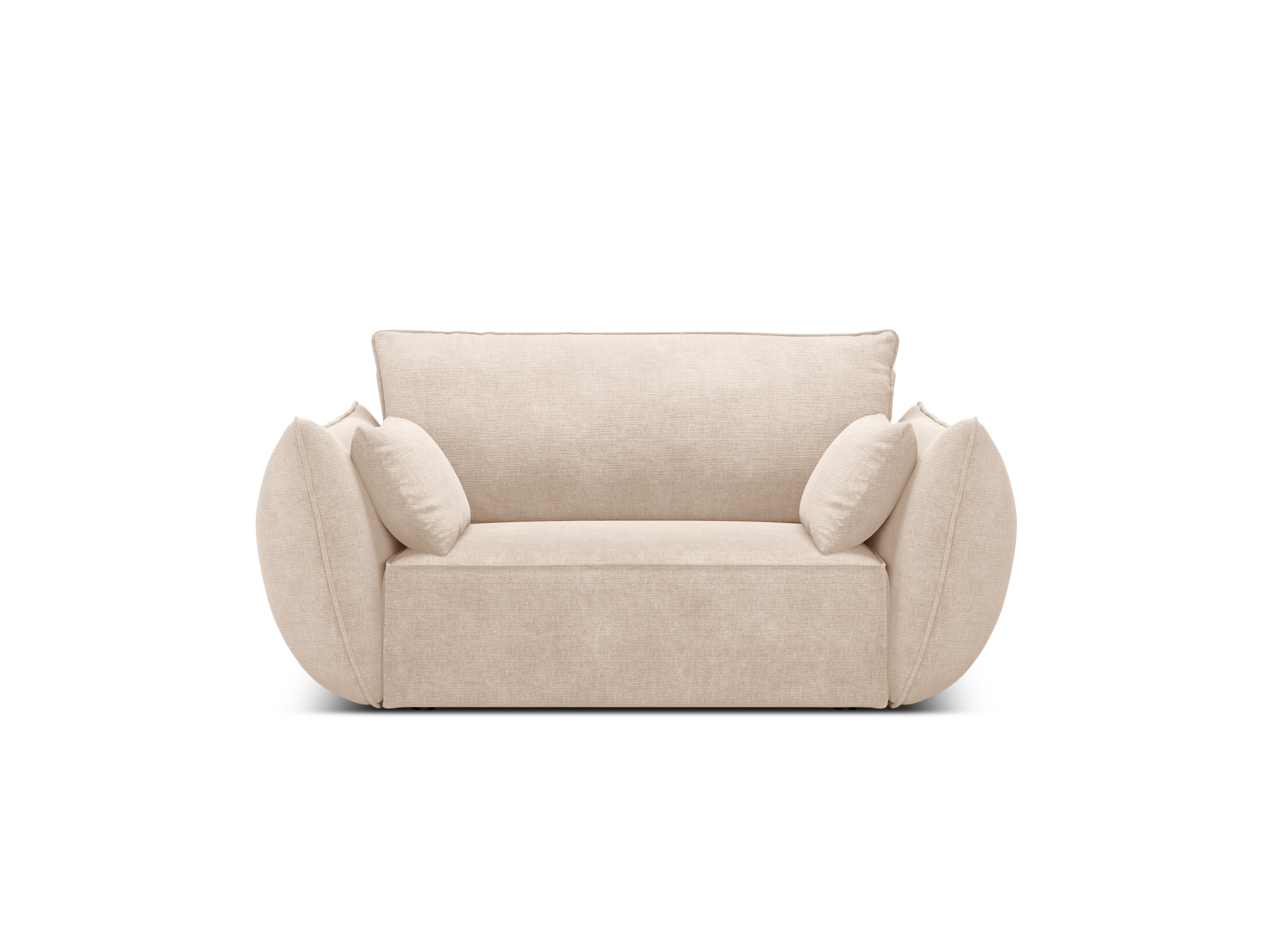 Beige VANDA fauteuil in chenille stof
