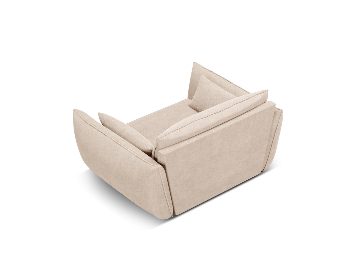 Beige VANDA fauteuil in chenille stof