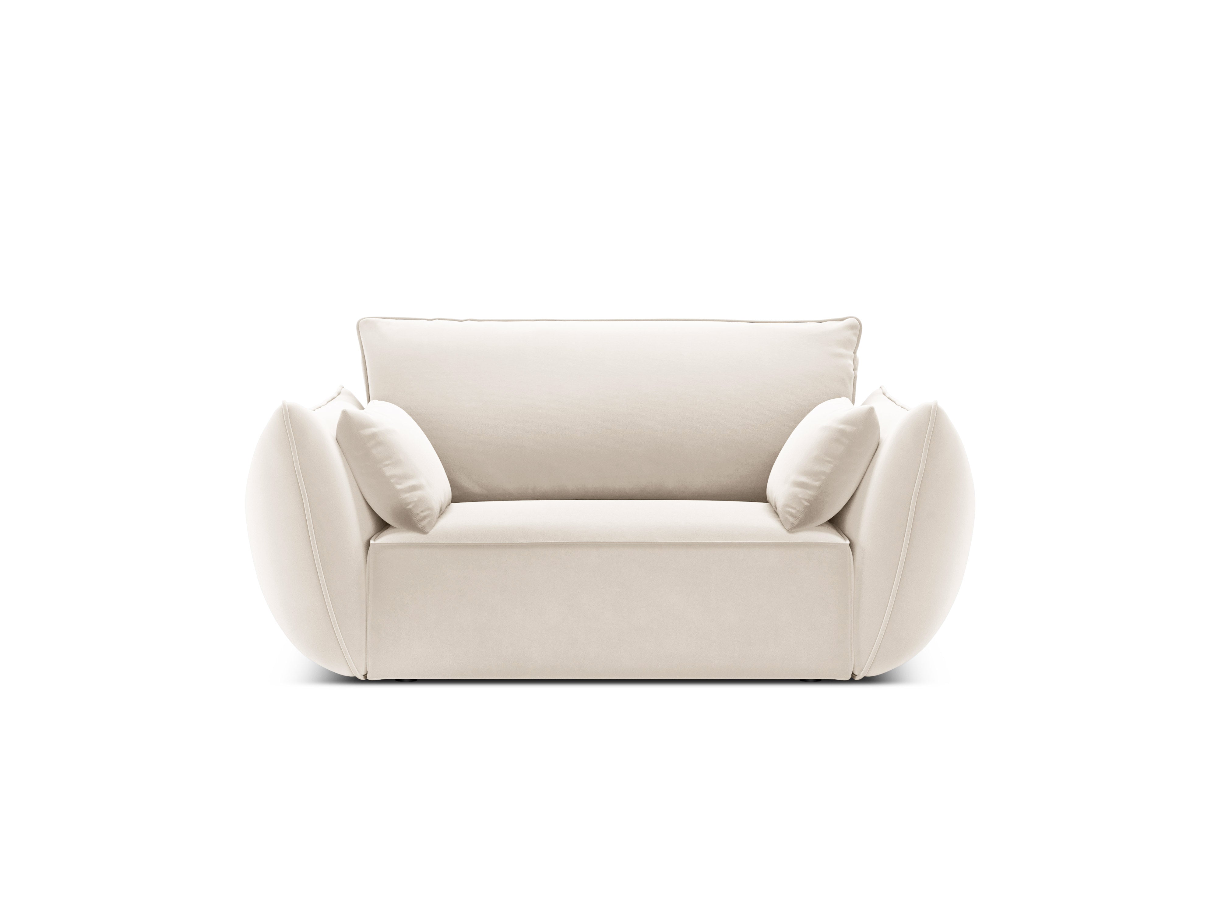 Fluwelen fauteuil VANDA beige