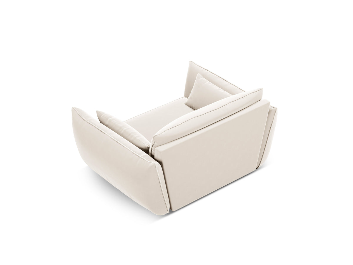 Fluwelen fauteuil VANDA beige
