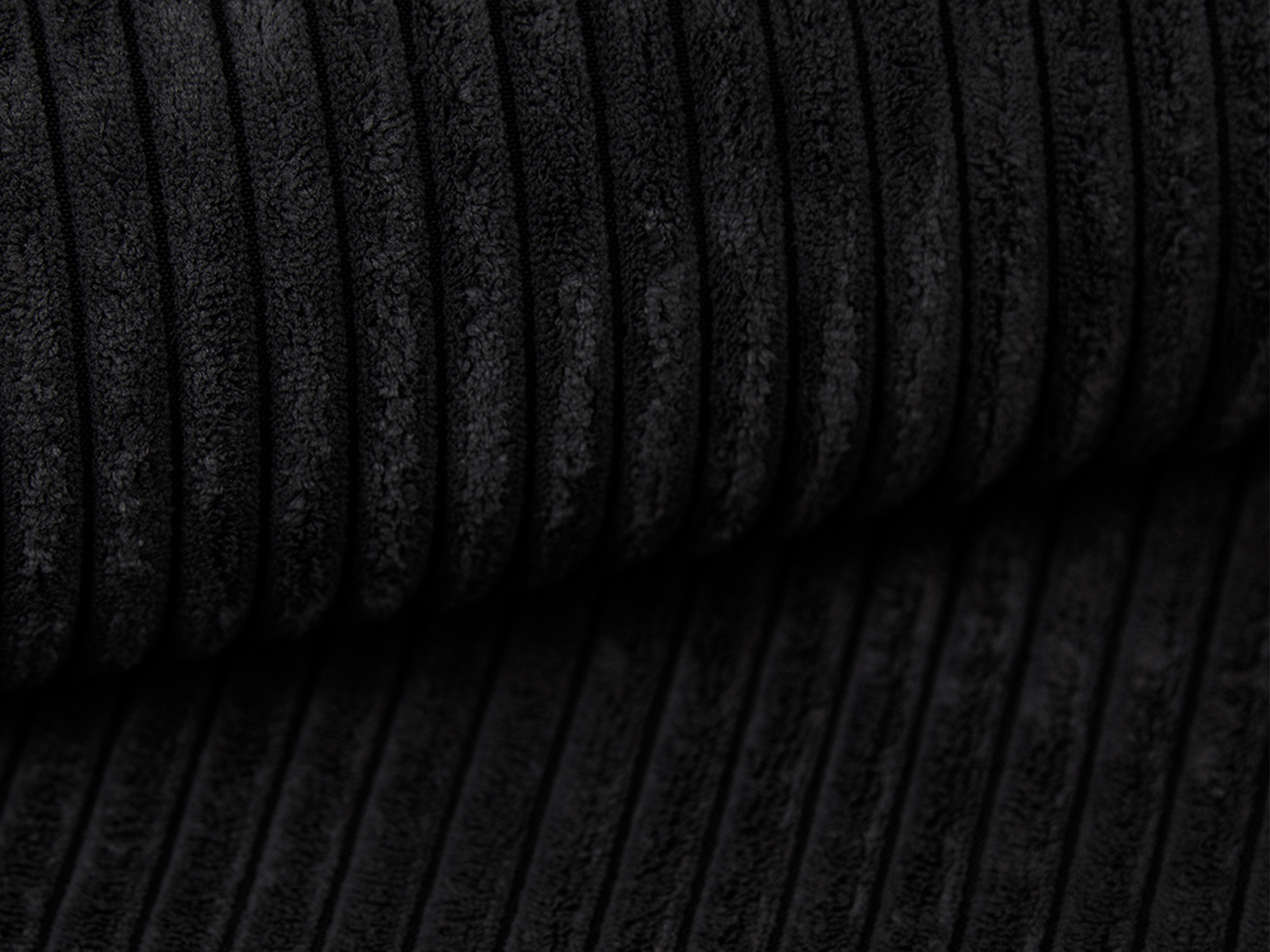 Rechthoekige bank met slaapfunctie RIBES zwart fluweel