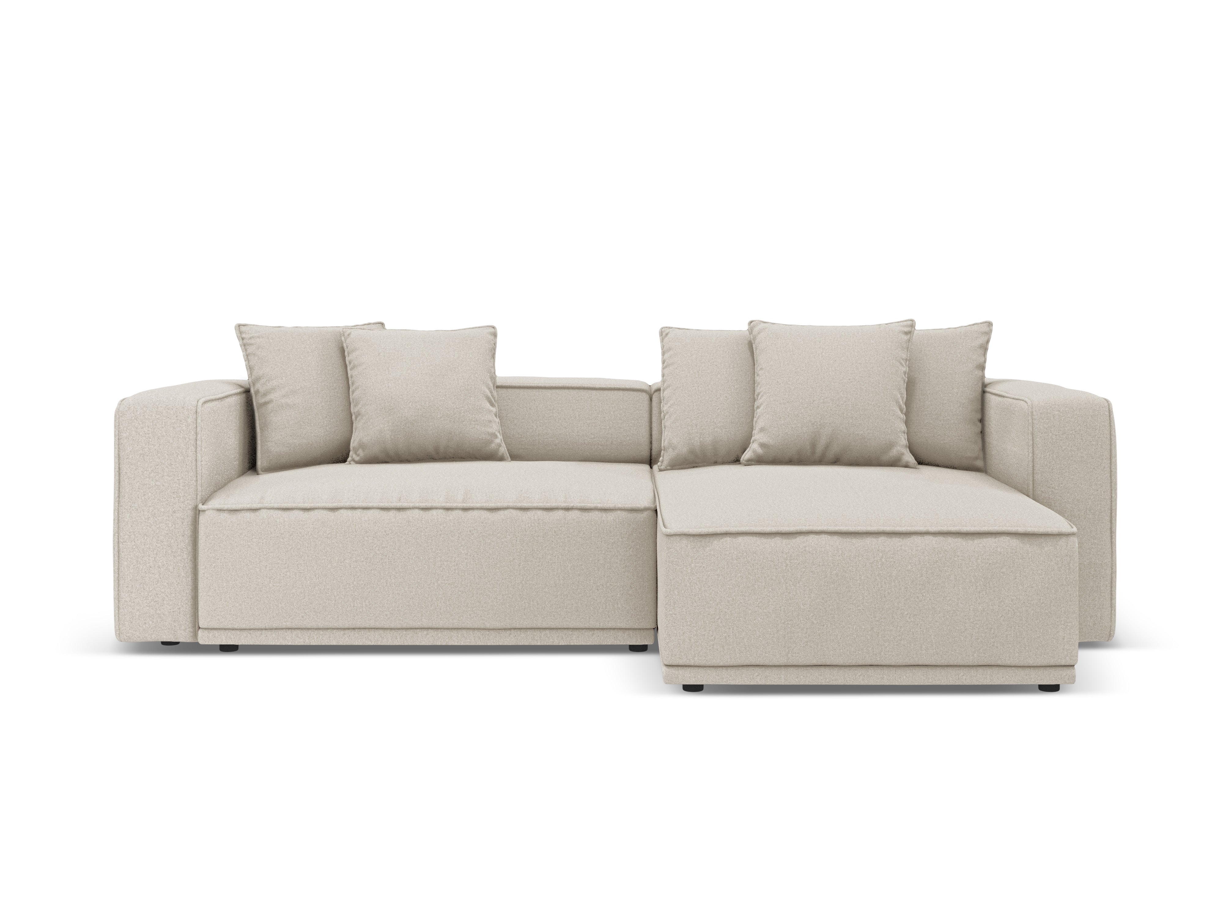Rechtsseitige Schlafcouch RIBES beige Chenille