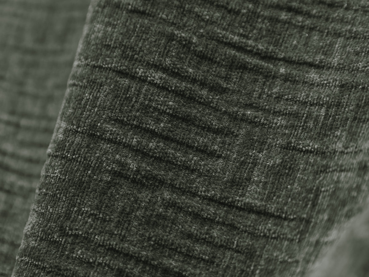 Hoekbank in chenille stof rechts open VANDA flesgroen