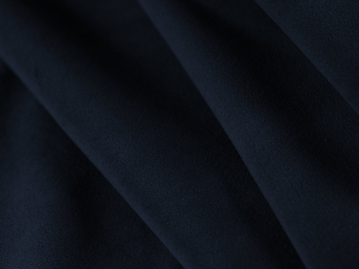 Panoramische fluwelen hoekbank rechts VANDA marineblauw