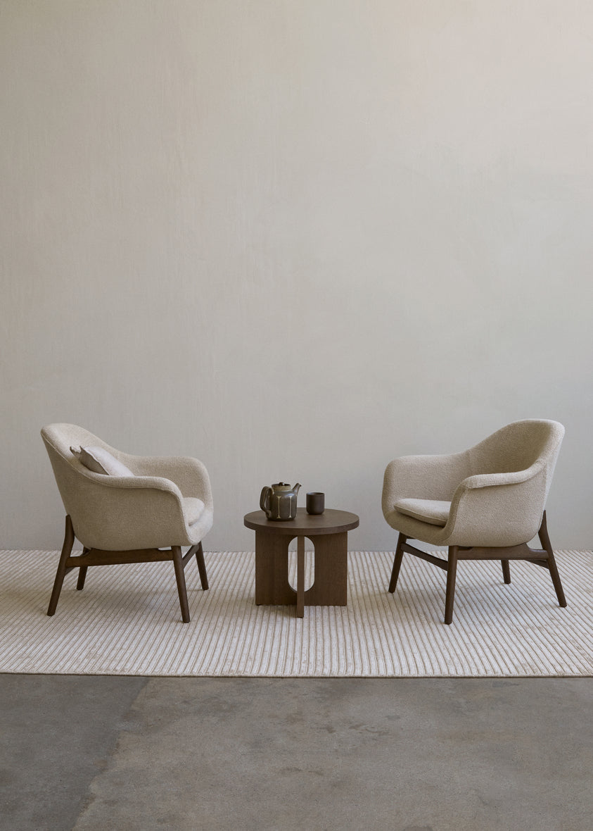 Fotel HARBOUR beige mit Eichenbasis