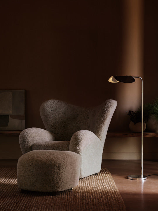 Vloerlamp WING gepolijst aluminium