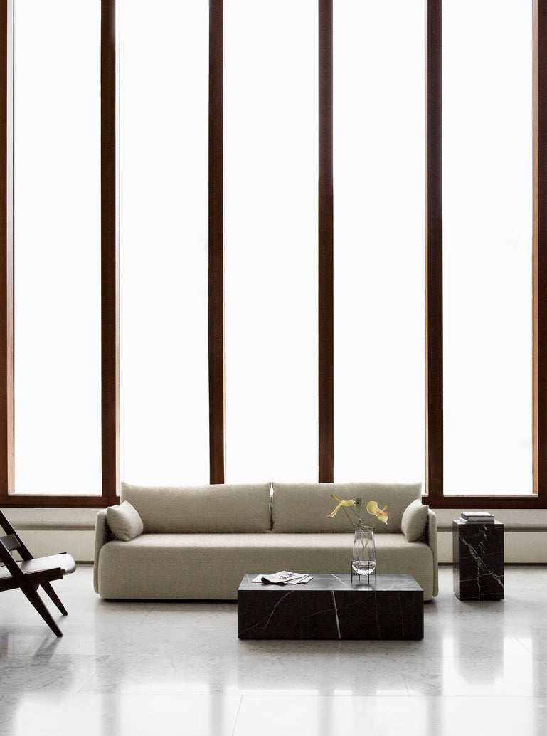 Stolik kawowy PLINTH grafitowy marmur