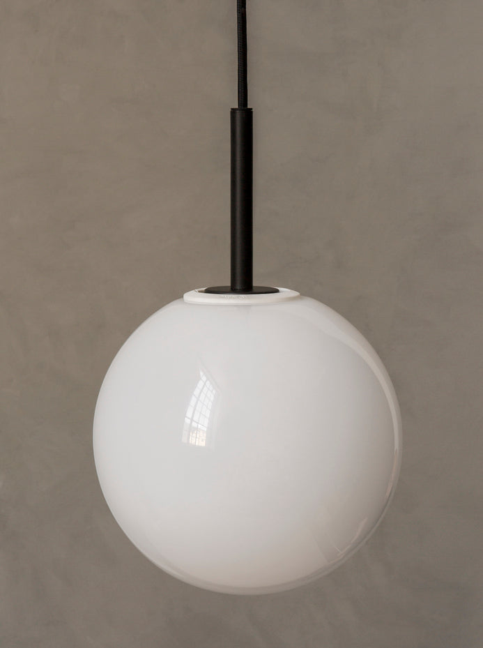 TR BULB polished steel pendant lamp