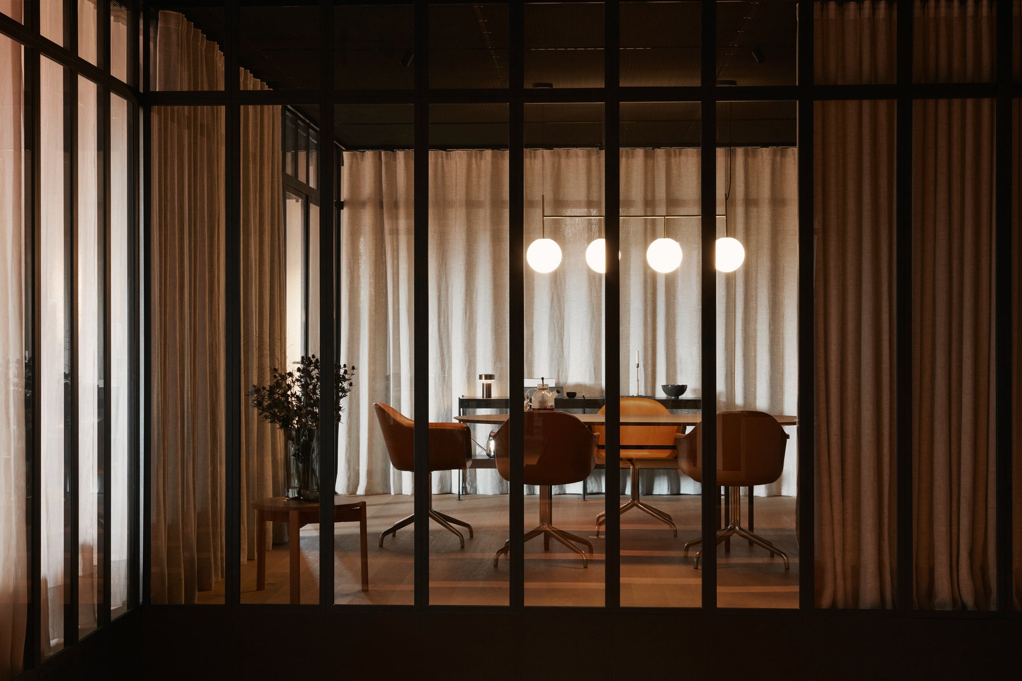 Bureau fauteuil HARBOUR grijs leer met zwarte basis