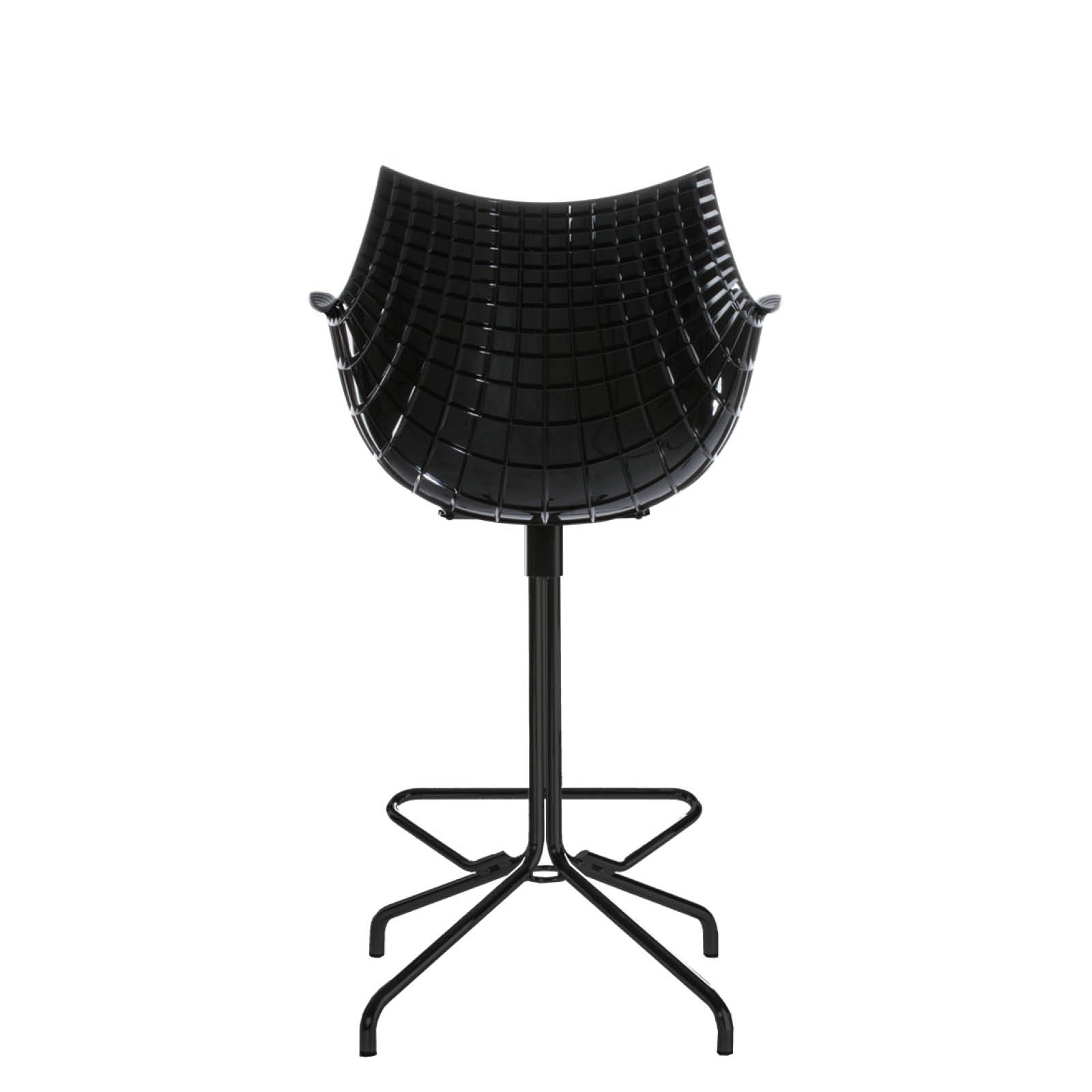 Black Meridiana Hocker with a black base