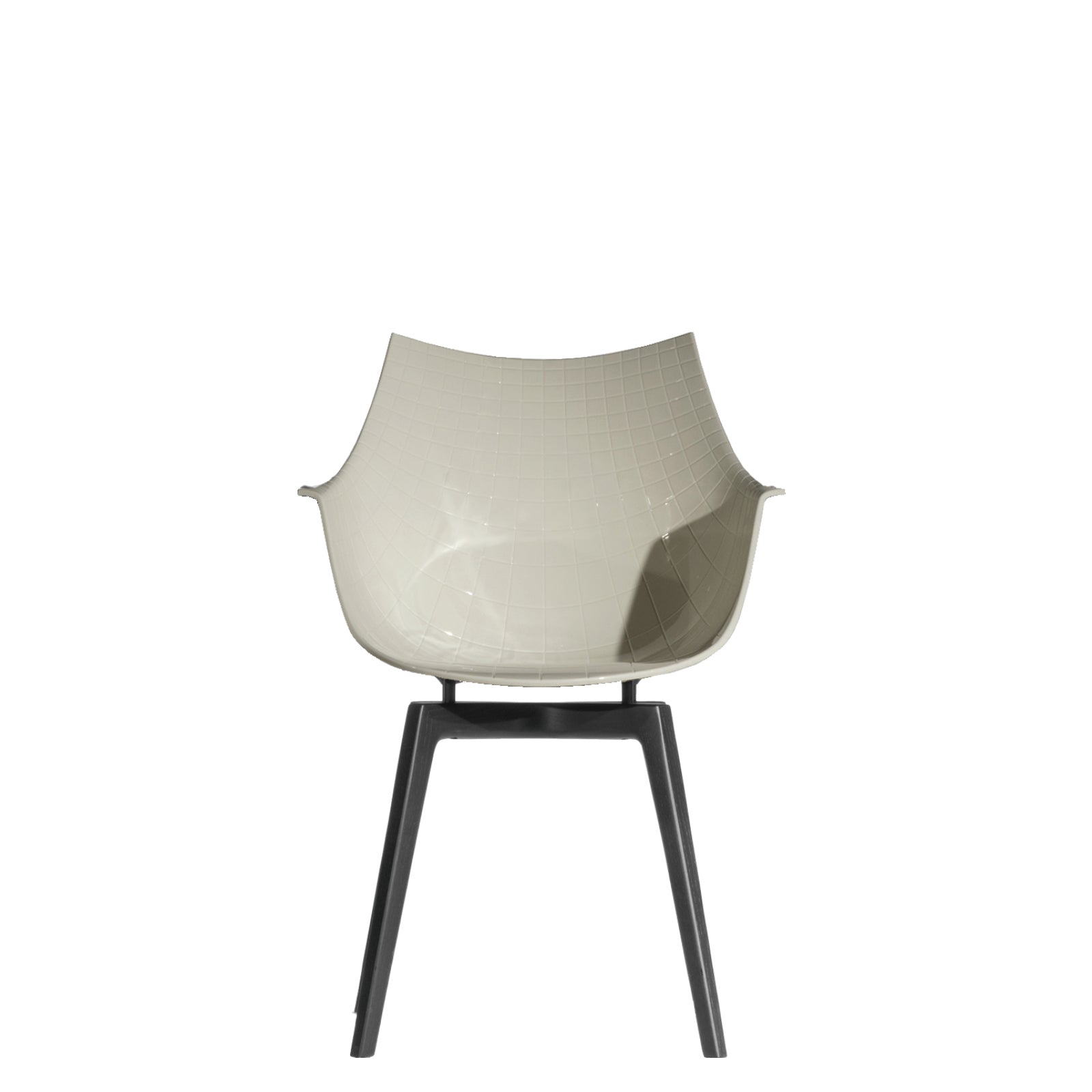 White Meridiana chair with black ash base