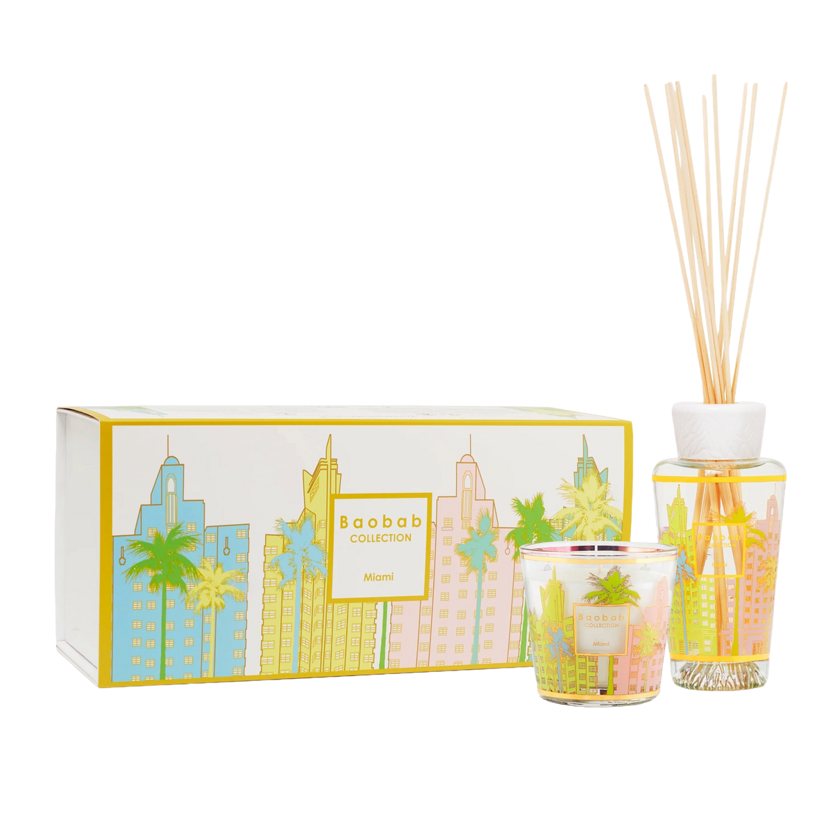 Cadeauset MY FIRST BAOBAB MIAMI kaars en diffuser