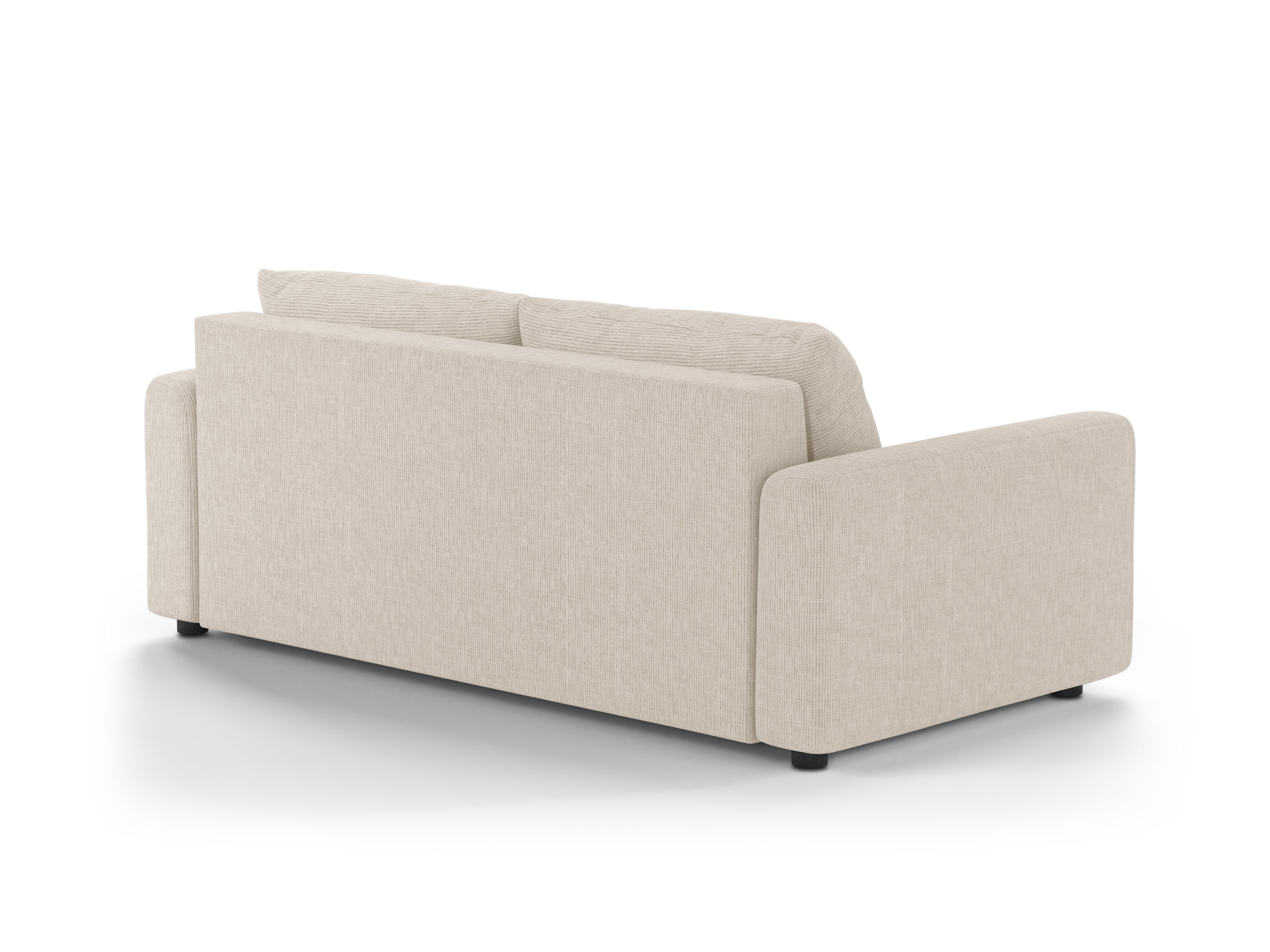 Sofa 3-Sitzer mit Schlaffunktion DAVID hellbeige Melange