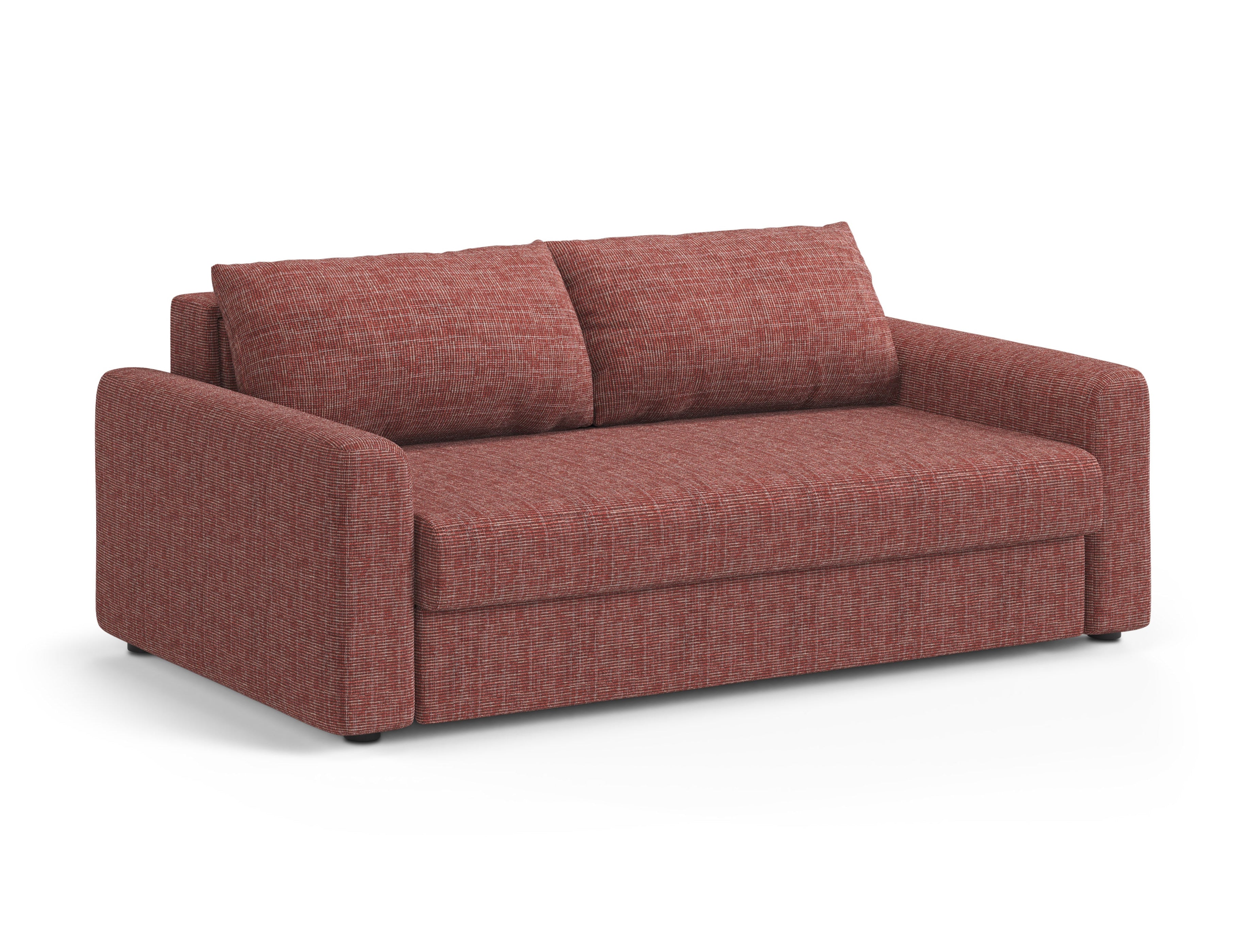 Sofa 3-zits met slaapfunctie DAVID rood melange