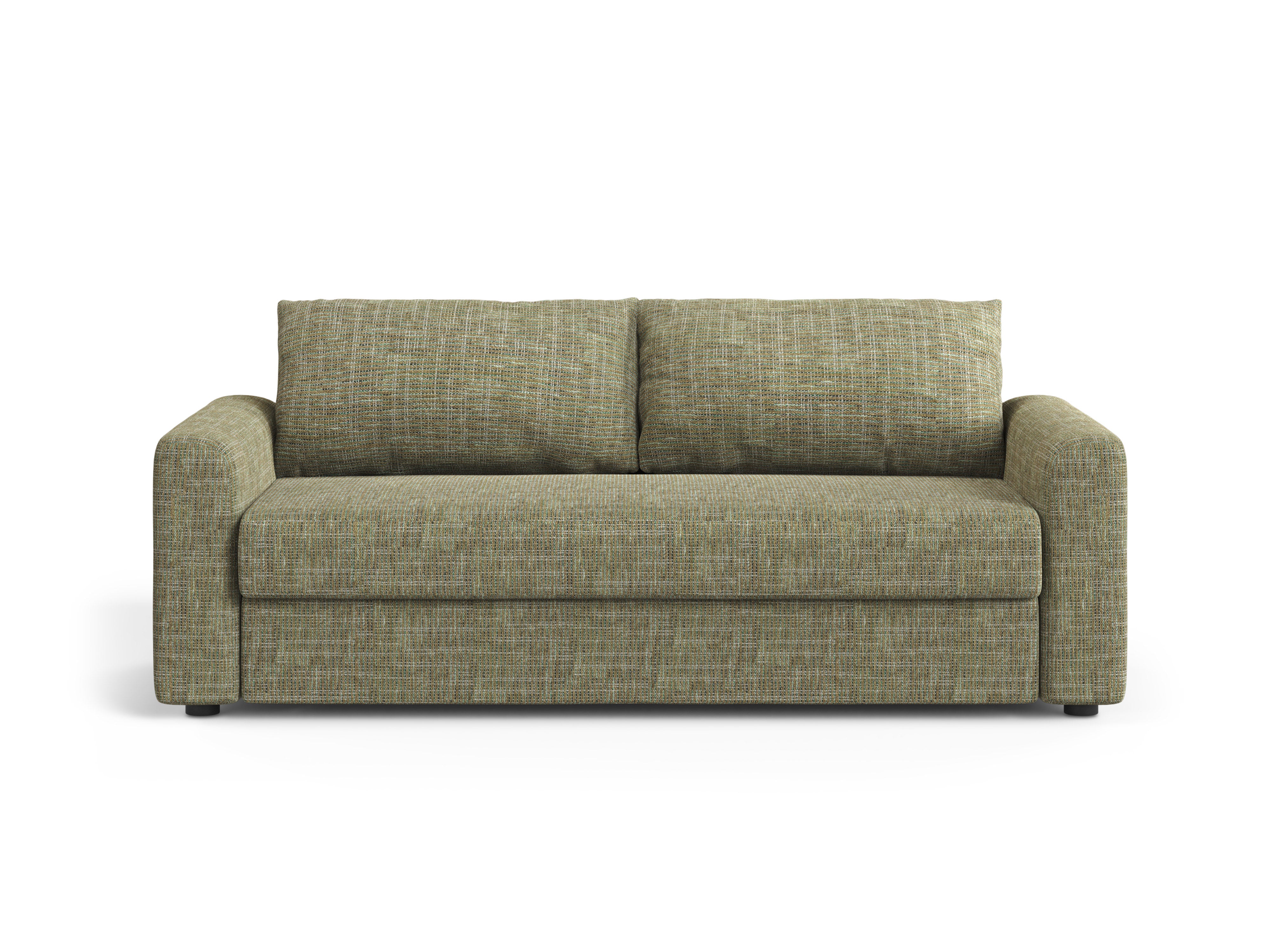 Sofa 3-Sitzer mit Schlaffunktion DAVID olivgrün meliert