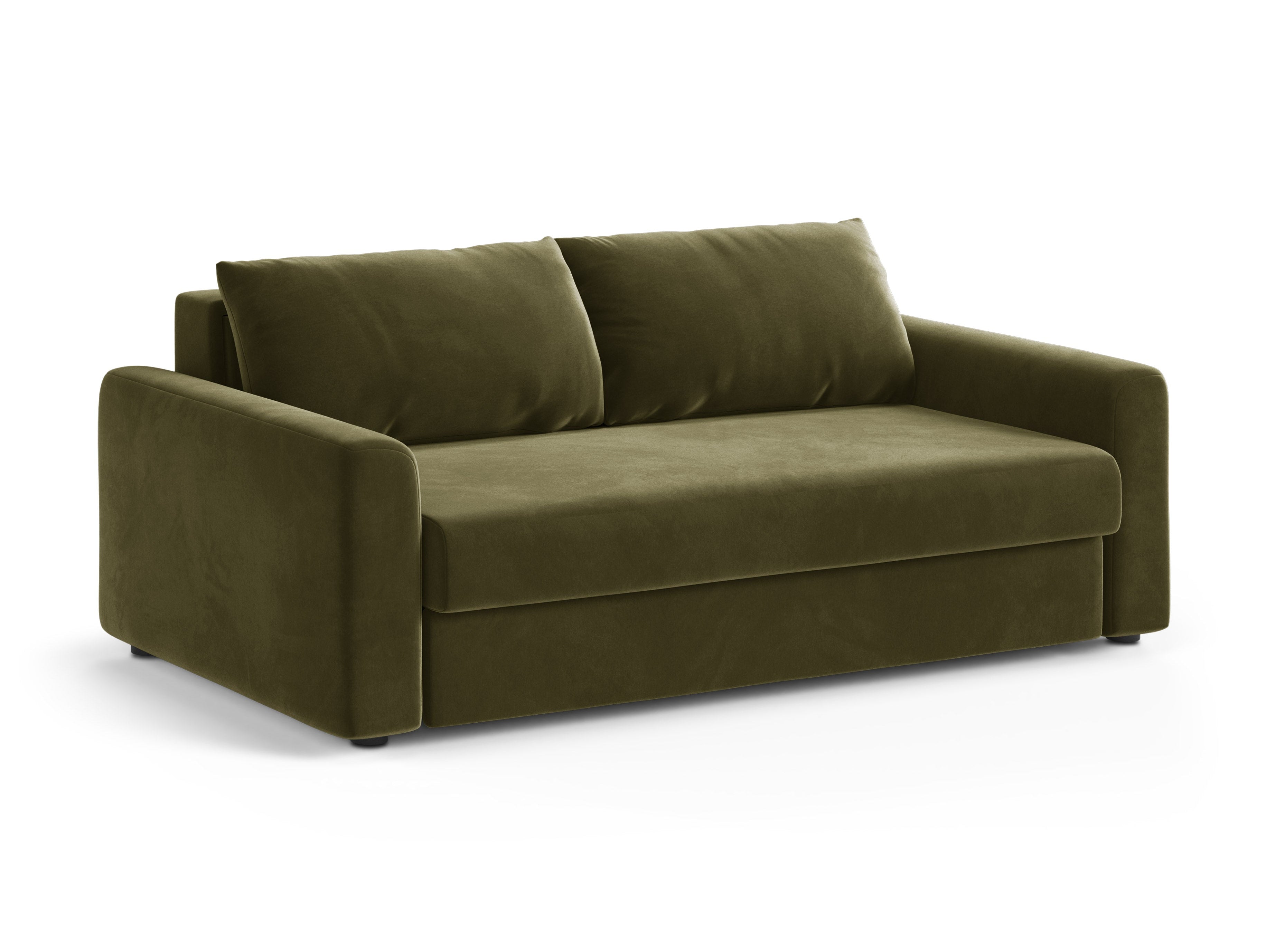 Green 3-Seater Velvet Sofa with Sleeping Function DAVID