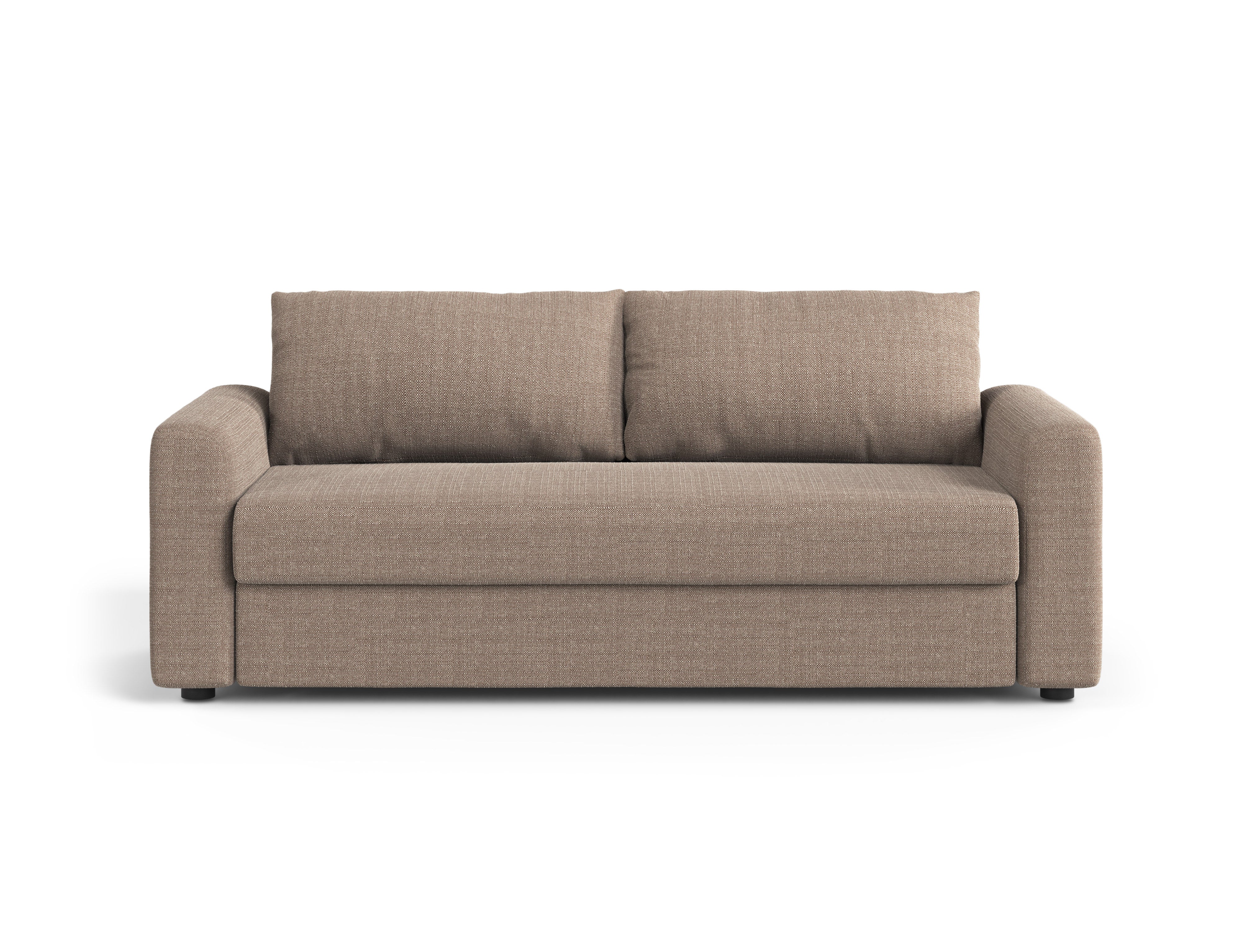 Sofa 3-Sitzer mit Schlaffunktion DAVID hellbraun