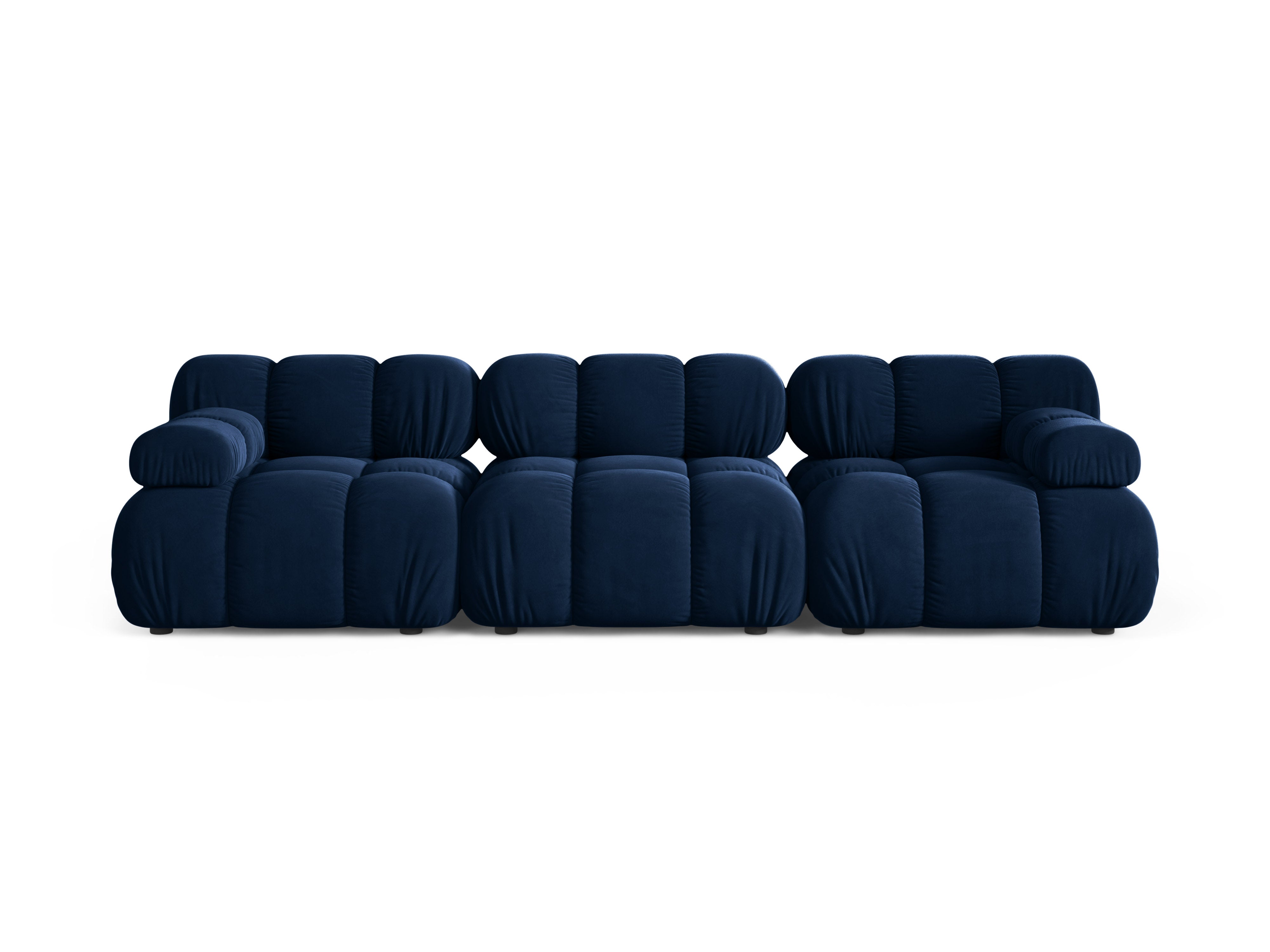 Modulaire fluwelen 3-zitsbank BELLIS in koninklijk blauw