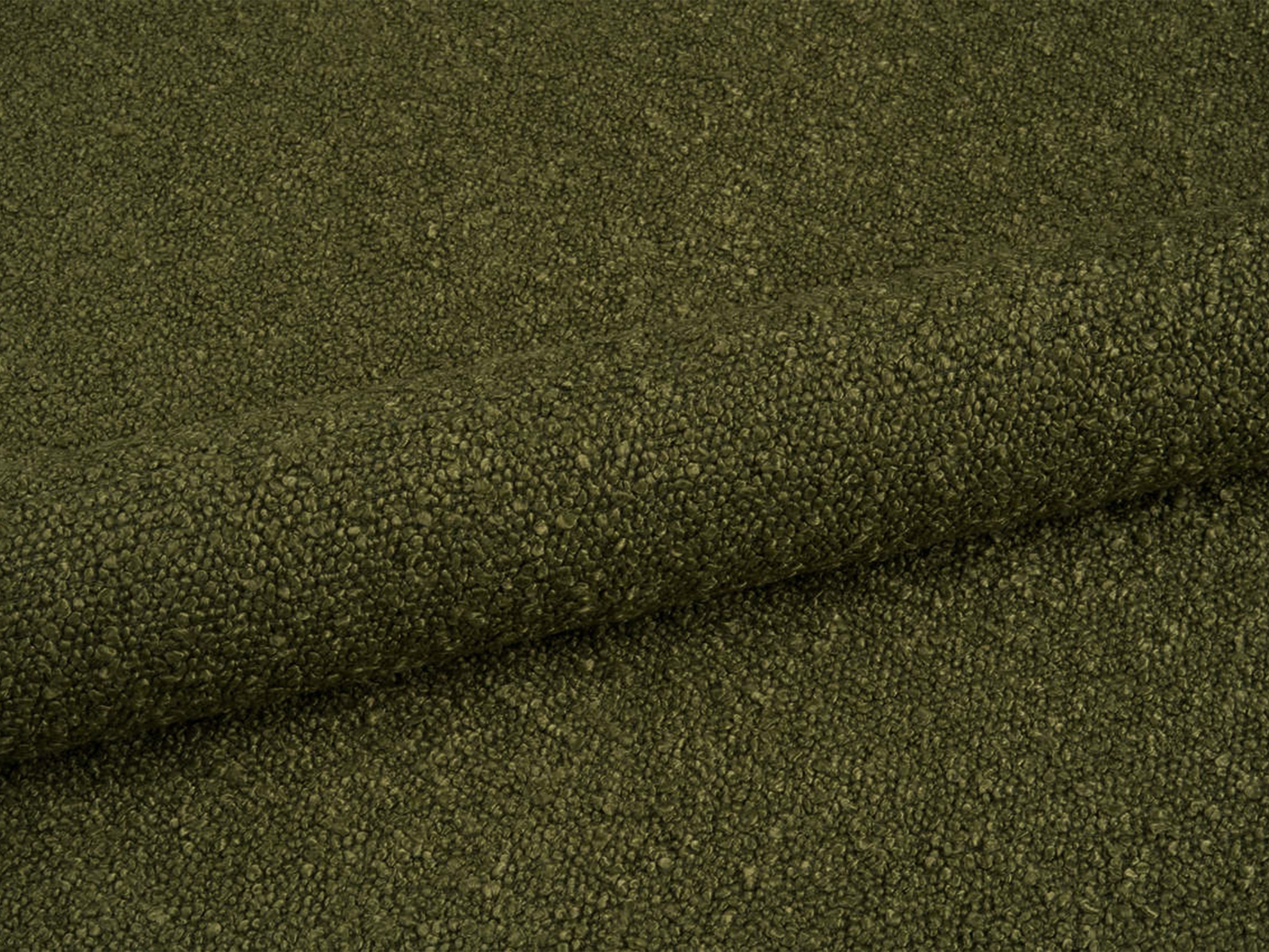 BELLIS bed met opbergruimte voor beddengoed in groene boucle