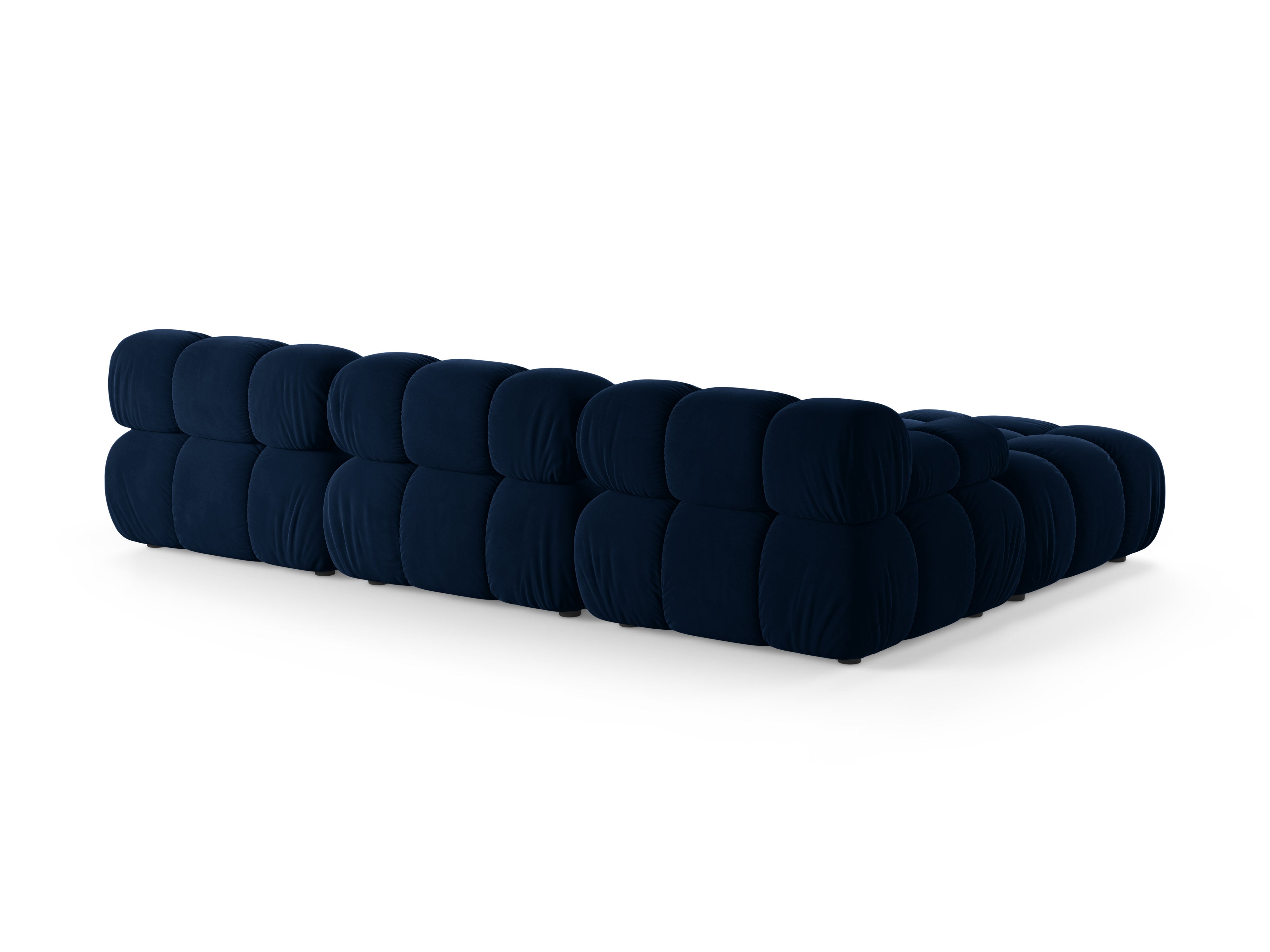 Universele fluwelen hoekbank BELLIS in koninklijk blauw