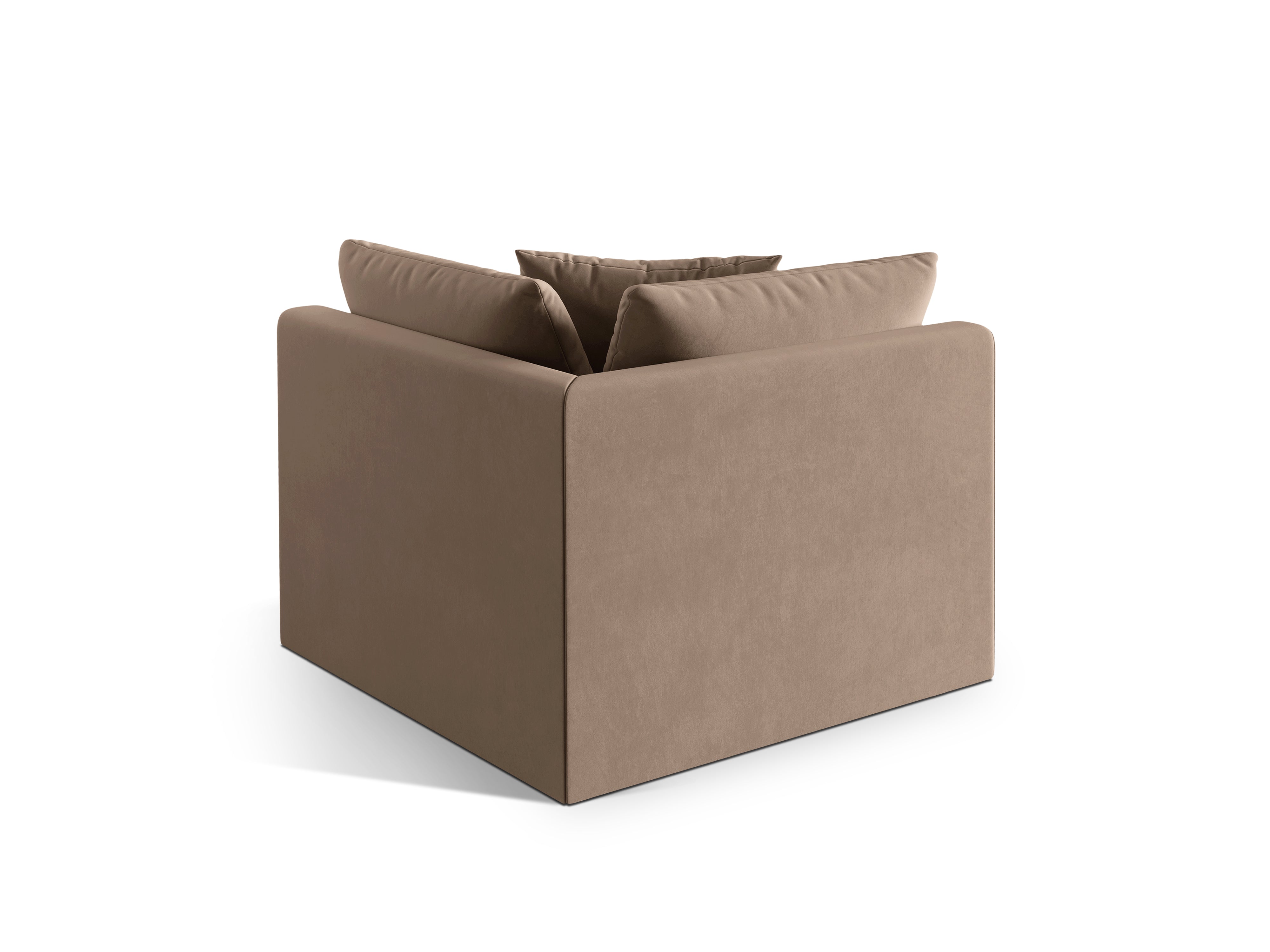 CHRIS Velvet Modular Sofa - Light Brown Corner Element