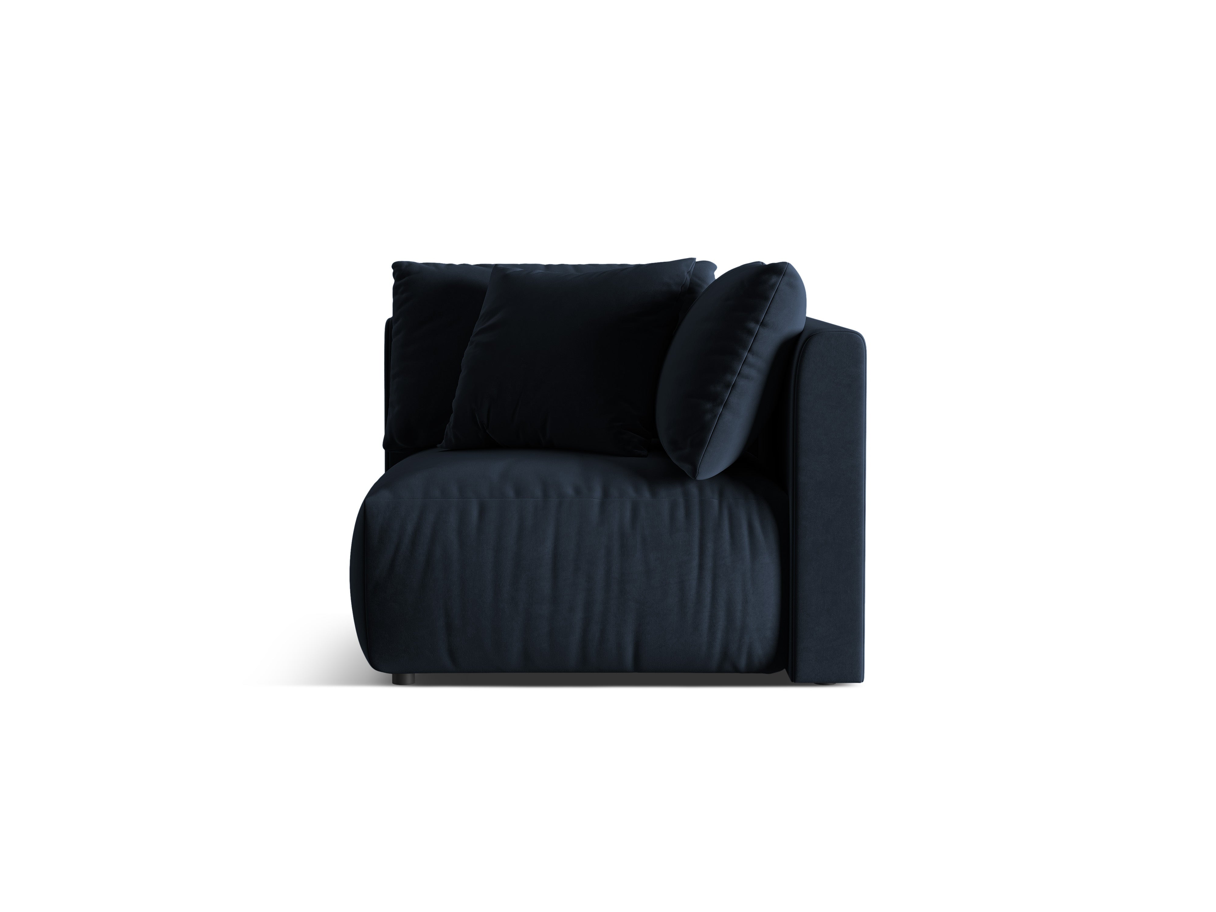 Modulaire fluwelen bank CHRIS - hoekelement koninklijk blauw