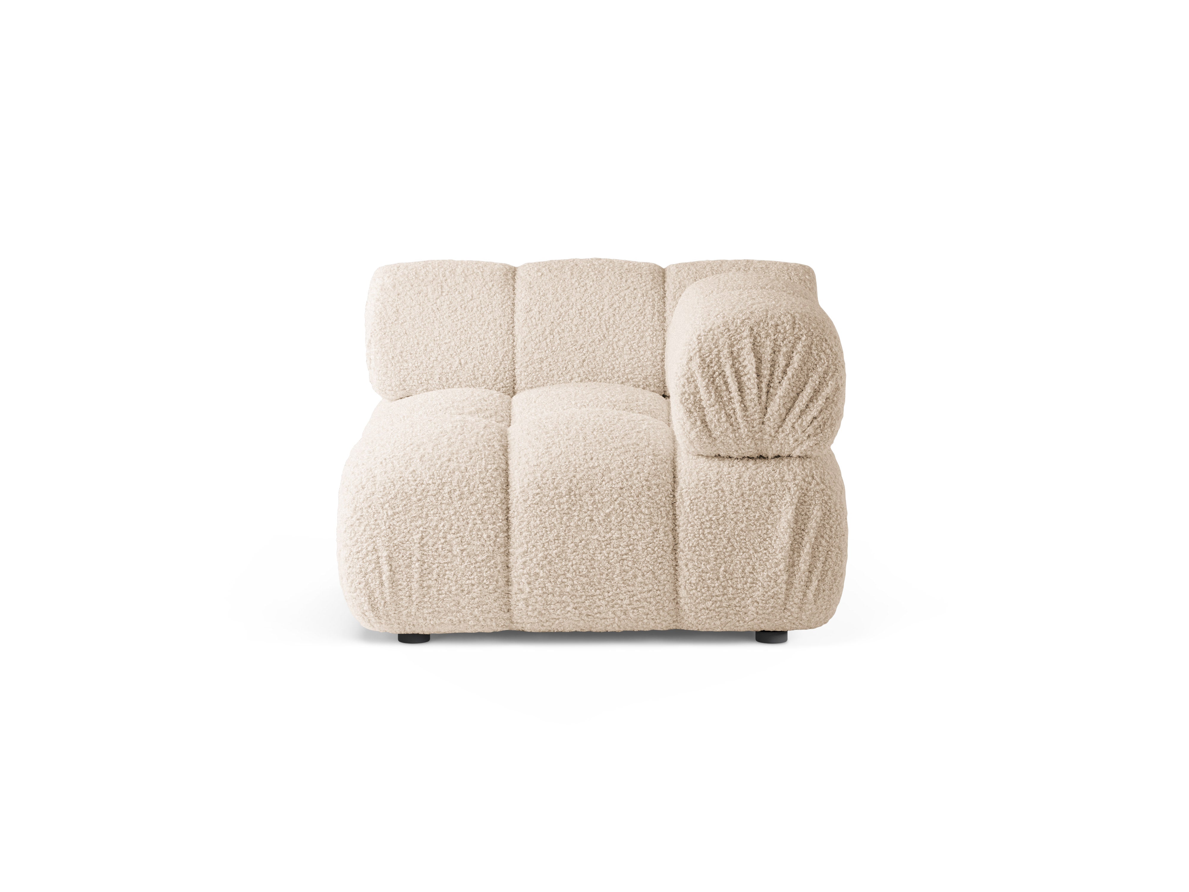 Modulaire bank BELLIS - hoekmodule in beige bouclé