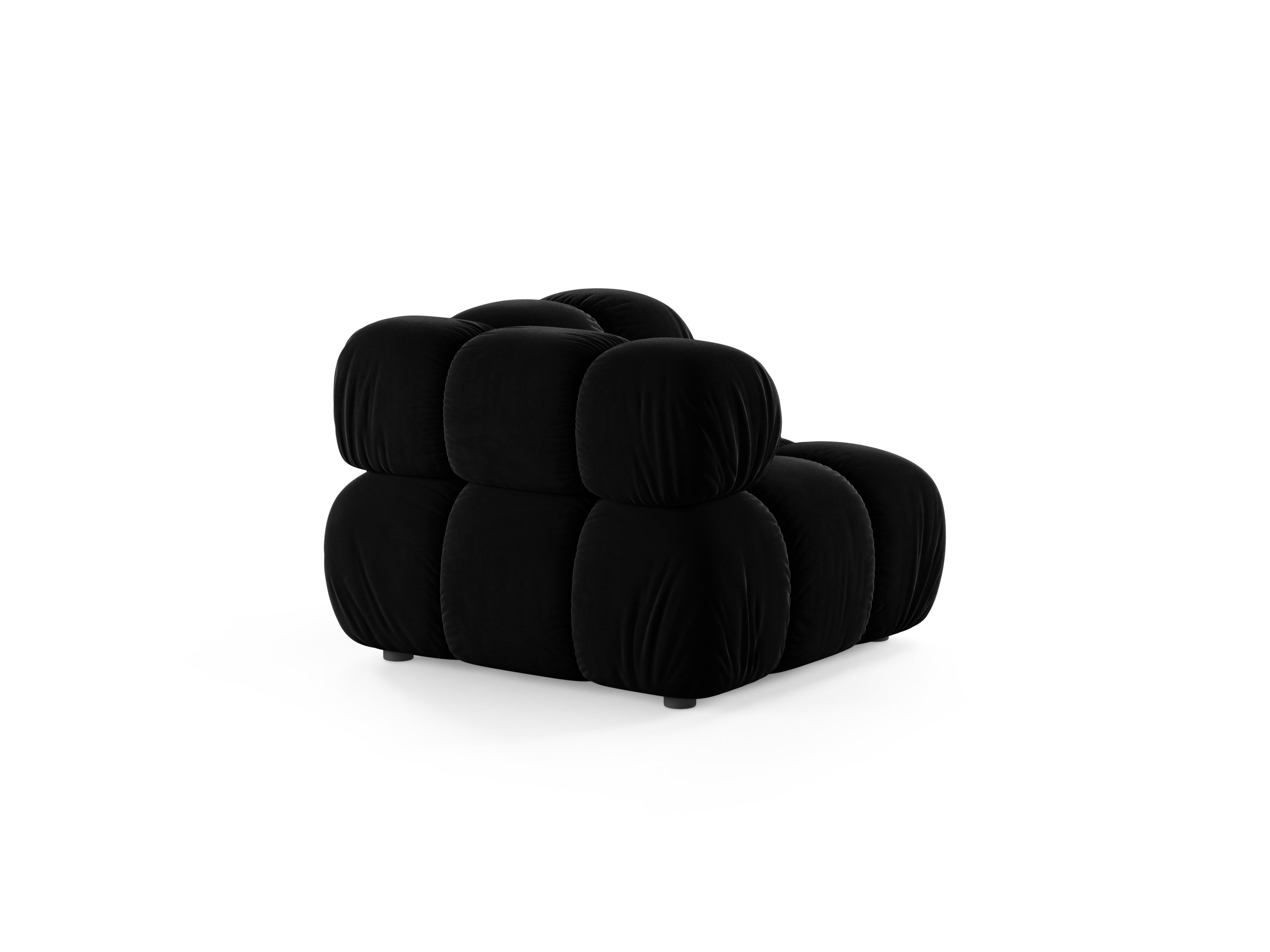 Modulaire bank BELLIS - zwarte fluwelen hoekmodule