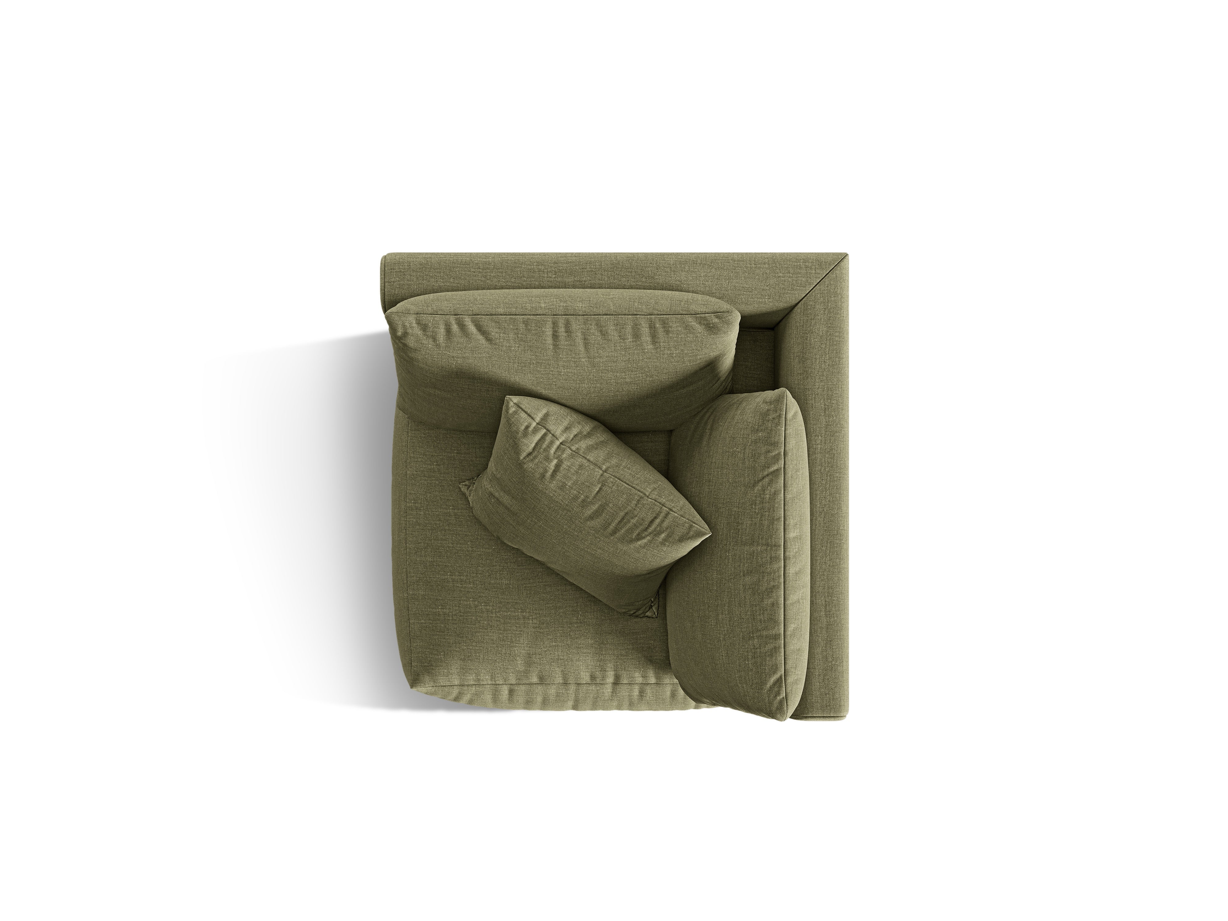 Modulares Sofa CHRIS - grünes Chenille-Eckelement