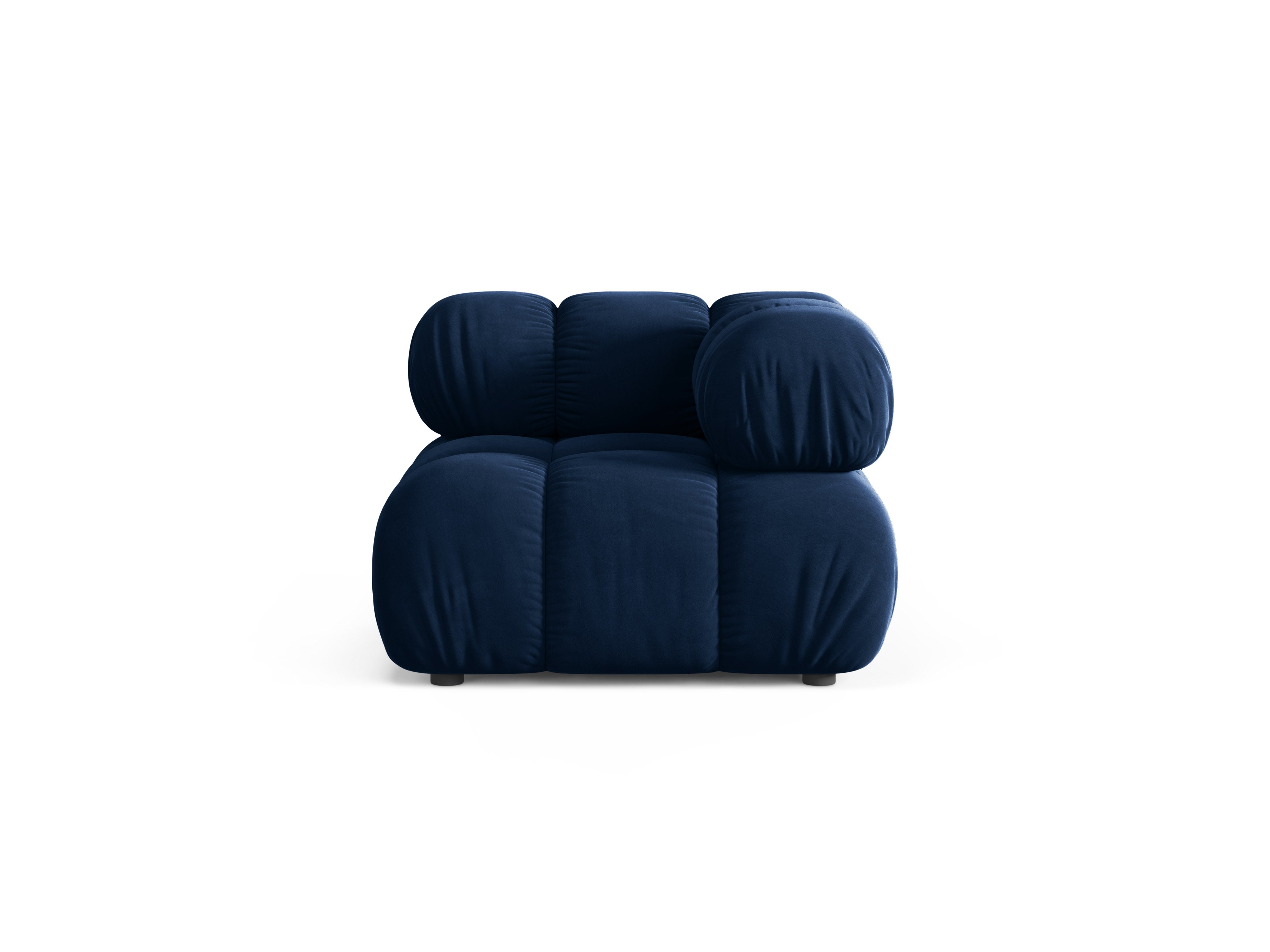 Modulaire fluwelen bank BELLIS - hoekmodule in koninklijk blauw