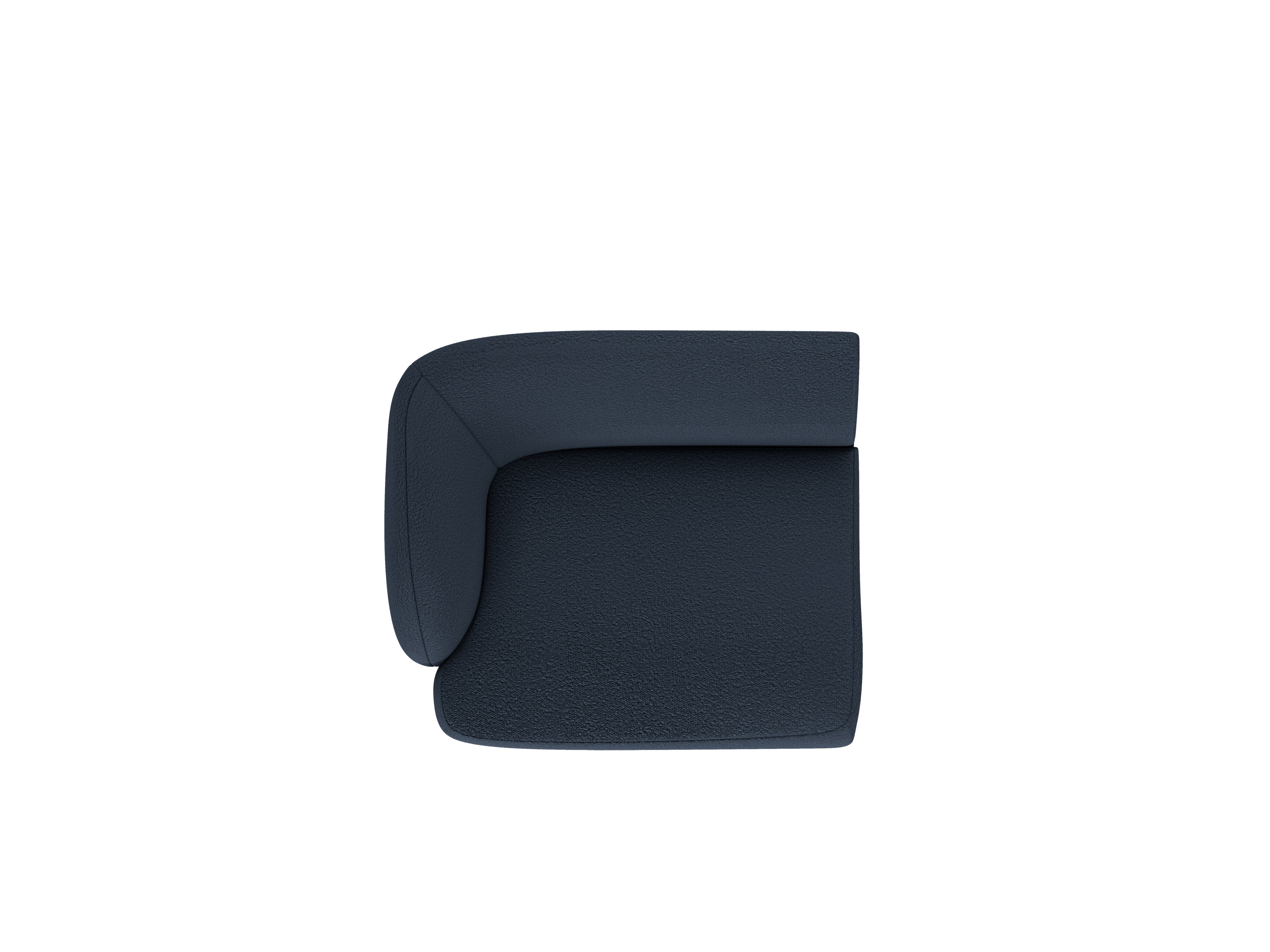 Modulaire bank MILEY - linker module donkerblauwe boucle